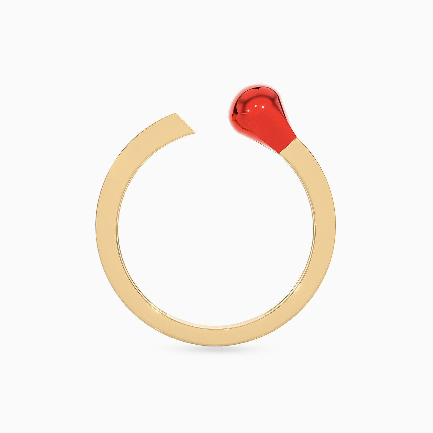 Matchstick Diamonds Two headed Ring in 18K Gold - 4 Matchstick Diamonds Two headed Ring in 18K Gold - 4