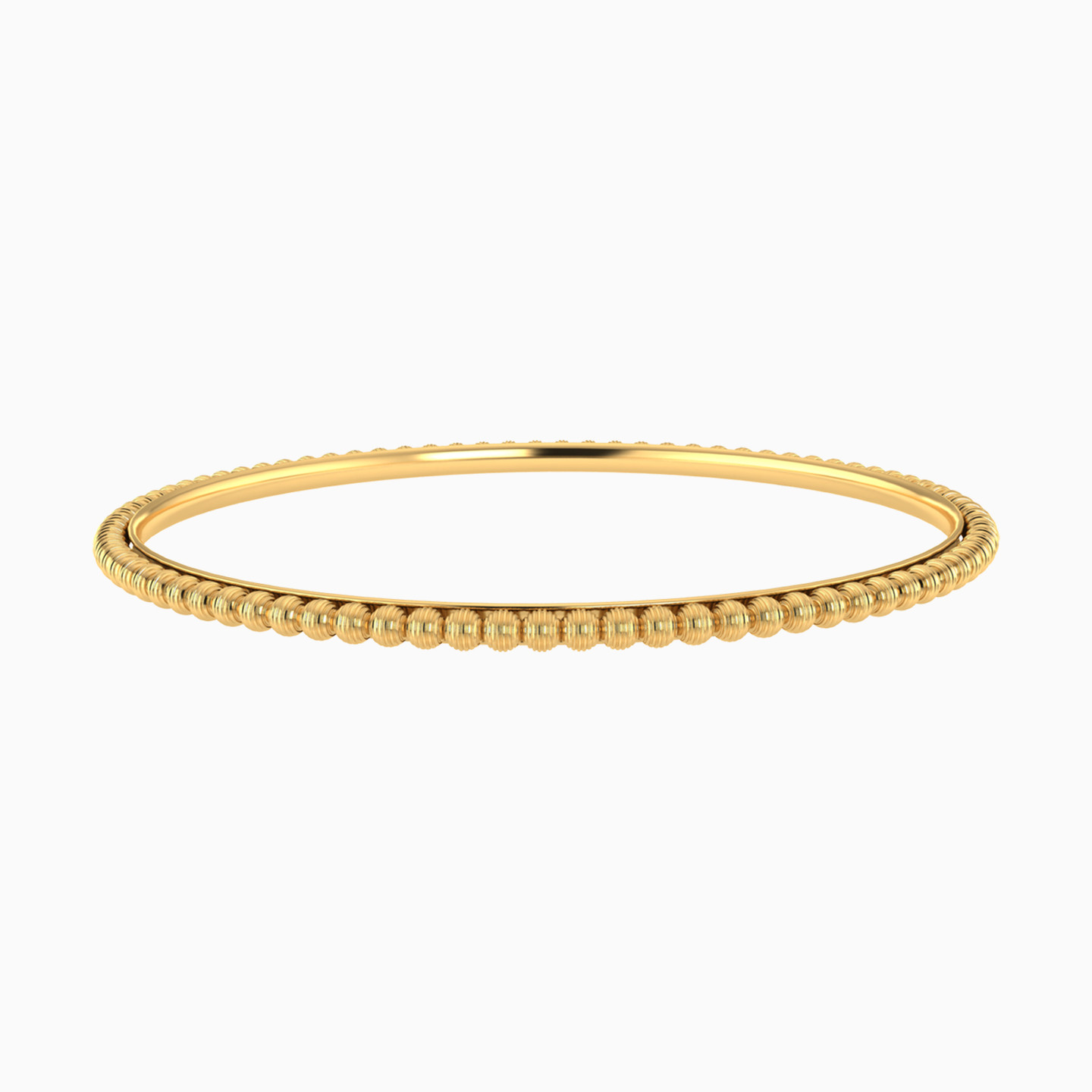 Kids Beaded Bangle Bracelet in 18K Gold