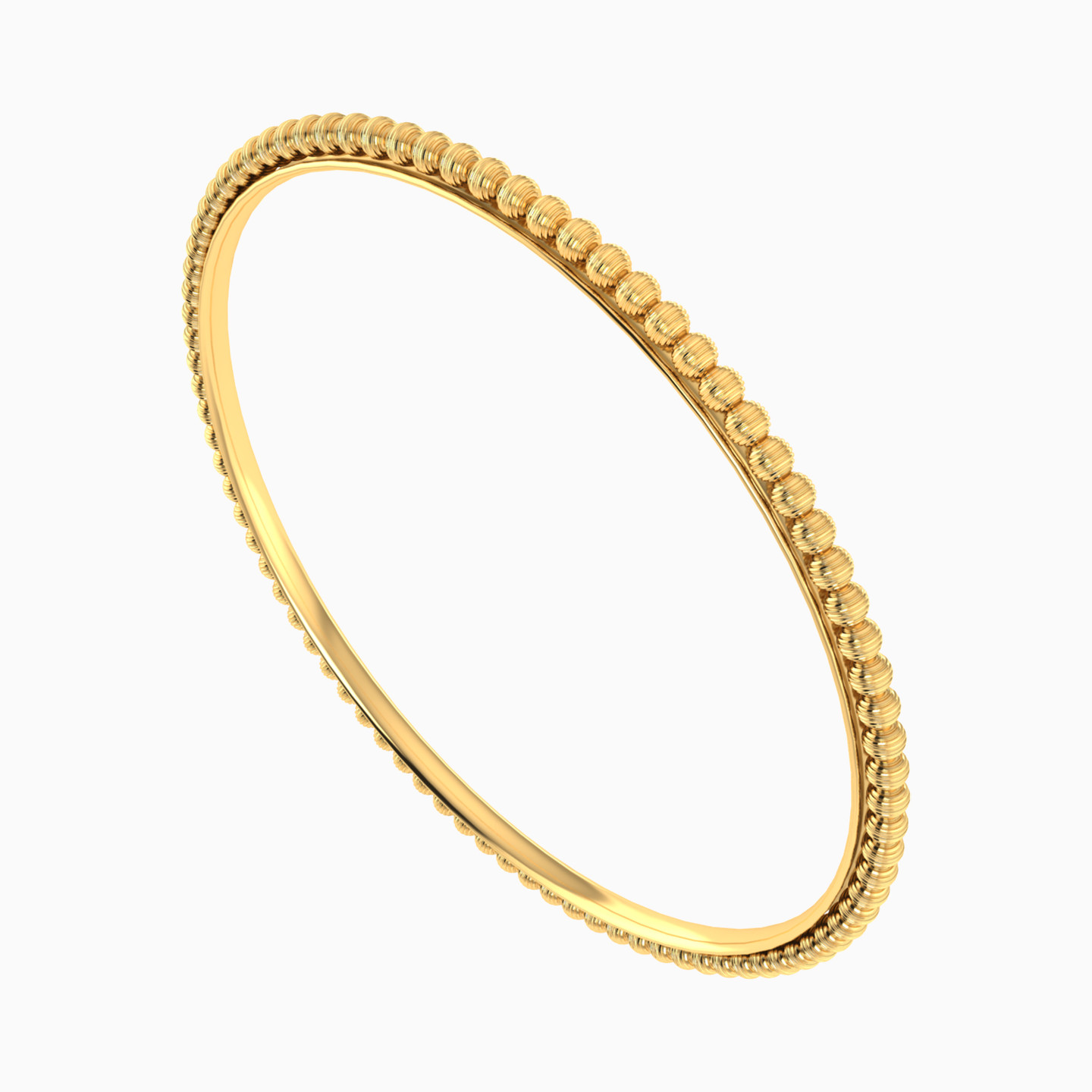 Kids Beaded Bangle Bracelet in 18K Gold - 3