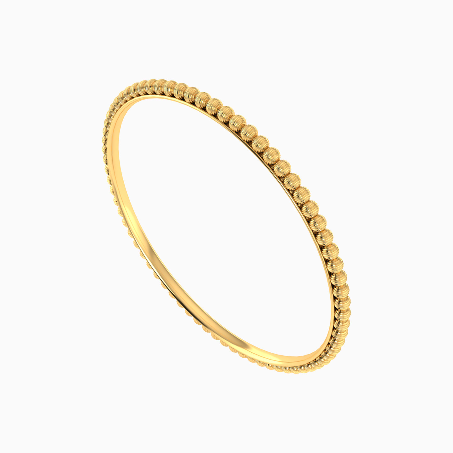 Kids Beaded Bangle Bracelet in 18K Gold - 3