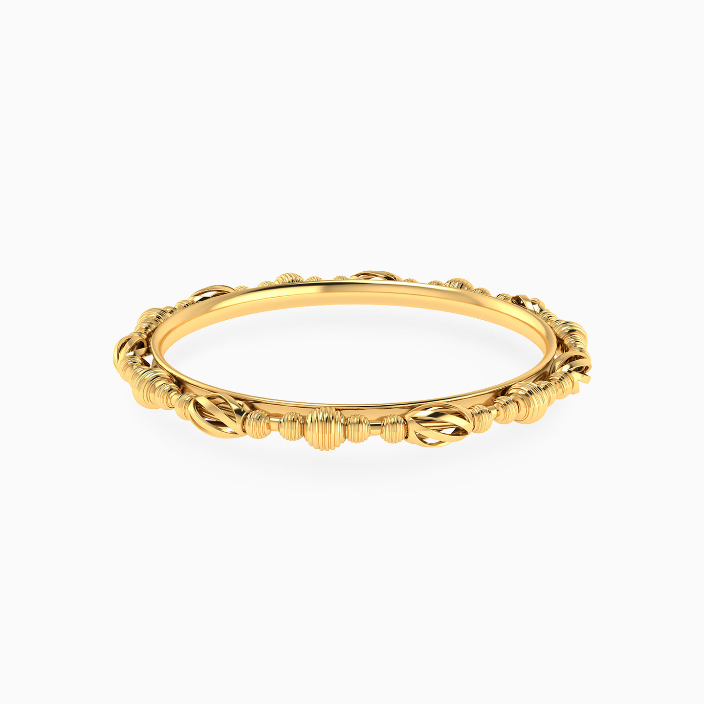 Kids Beaded Bangle Bracelet in 18K Gold - 2