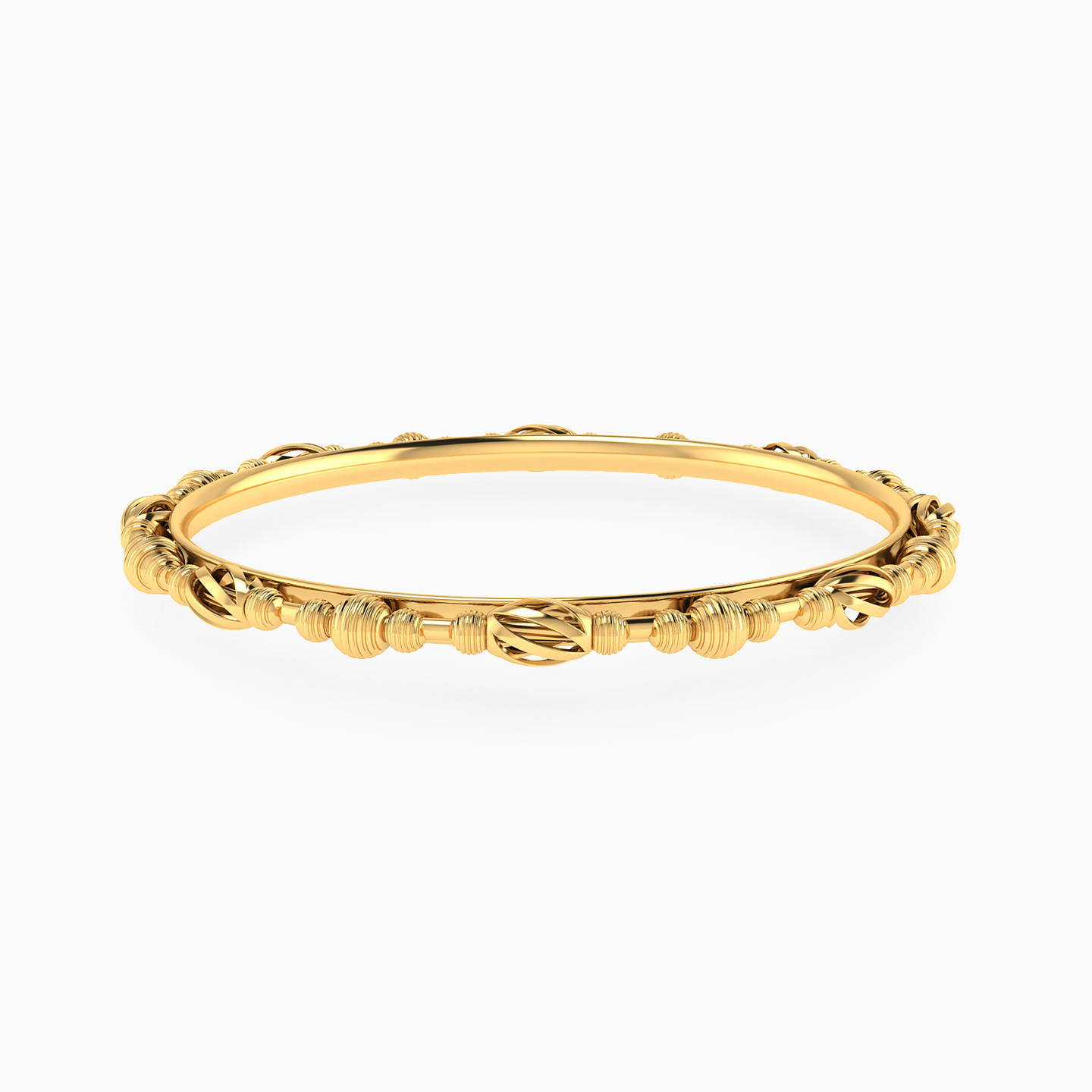 Kids Beaded Bangle Bracelet in 18K Gold