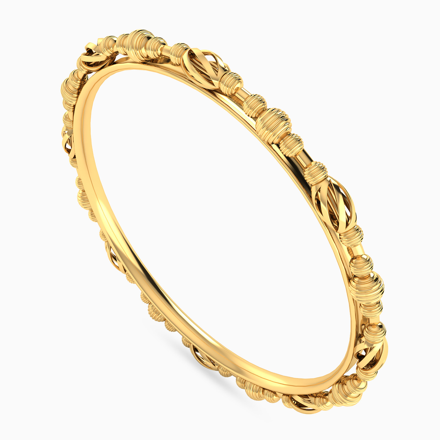 Kids Beaded Bangle Bracelet in 18K Gold - 3