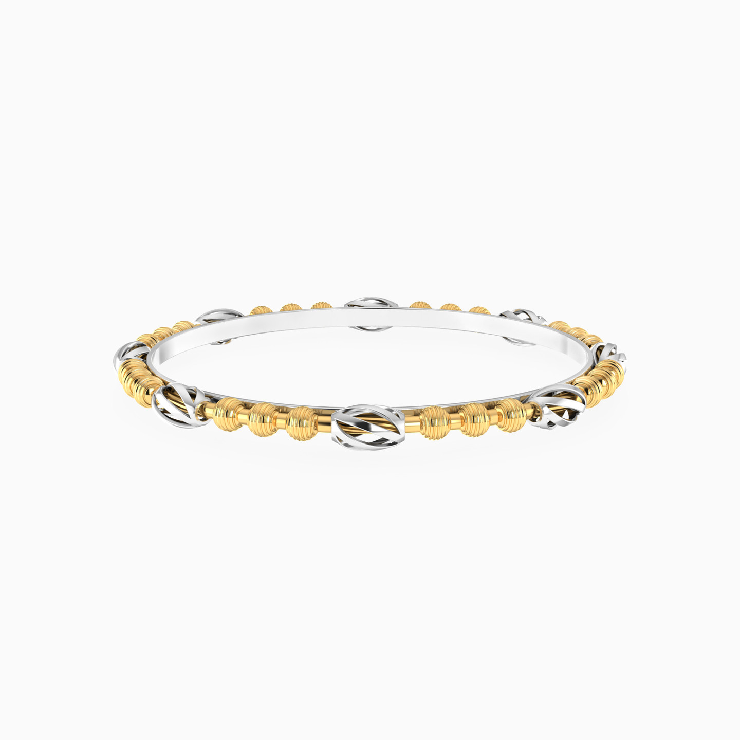 Kids Beaded Bangle Bracelet in 18K Gold