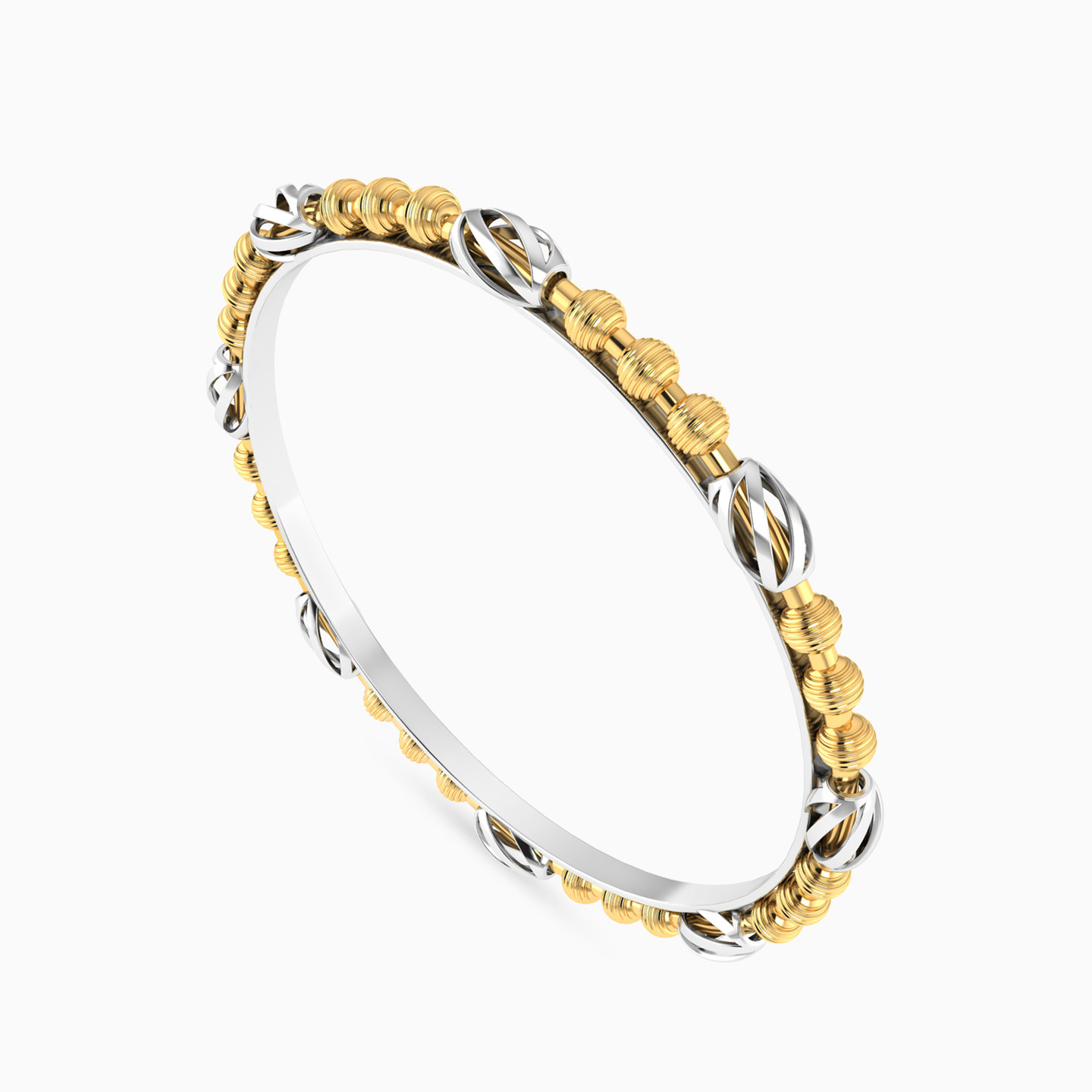 Kids Beaded Bangle Bracelet in 18K Gold - 3