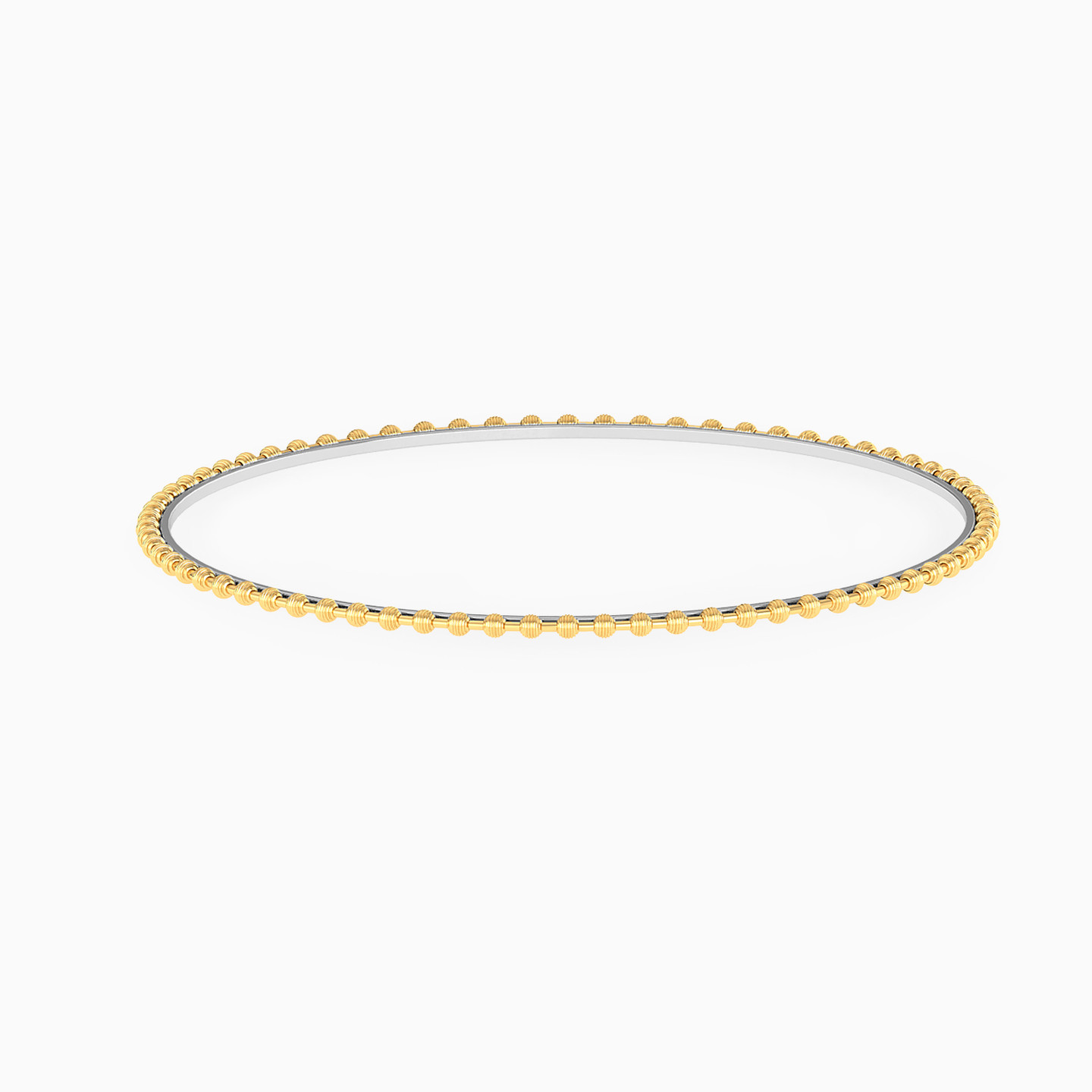 Kids Beaded Bangle Bracelet in 18K Gold