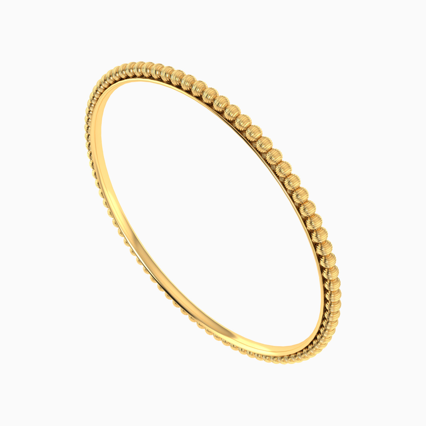 Kids Beaded Bangle Bracelet in 18K Gold - 3