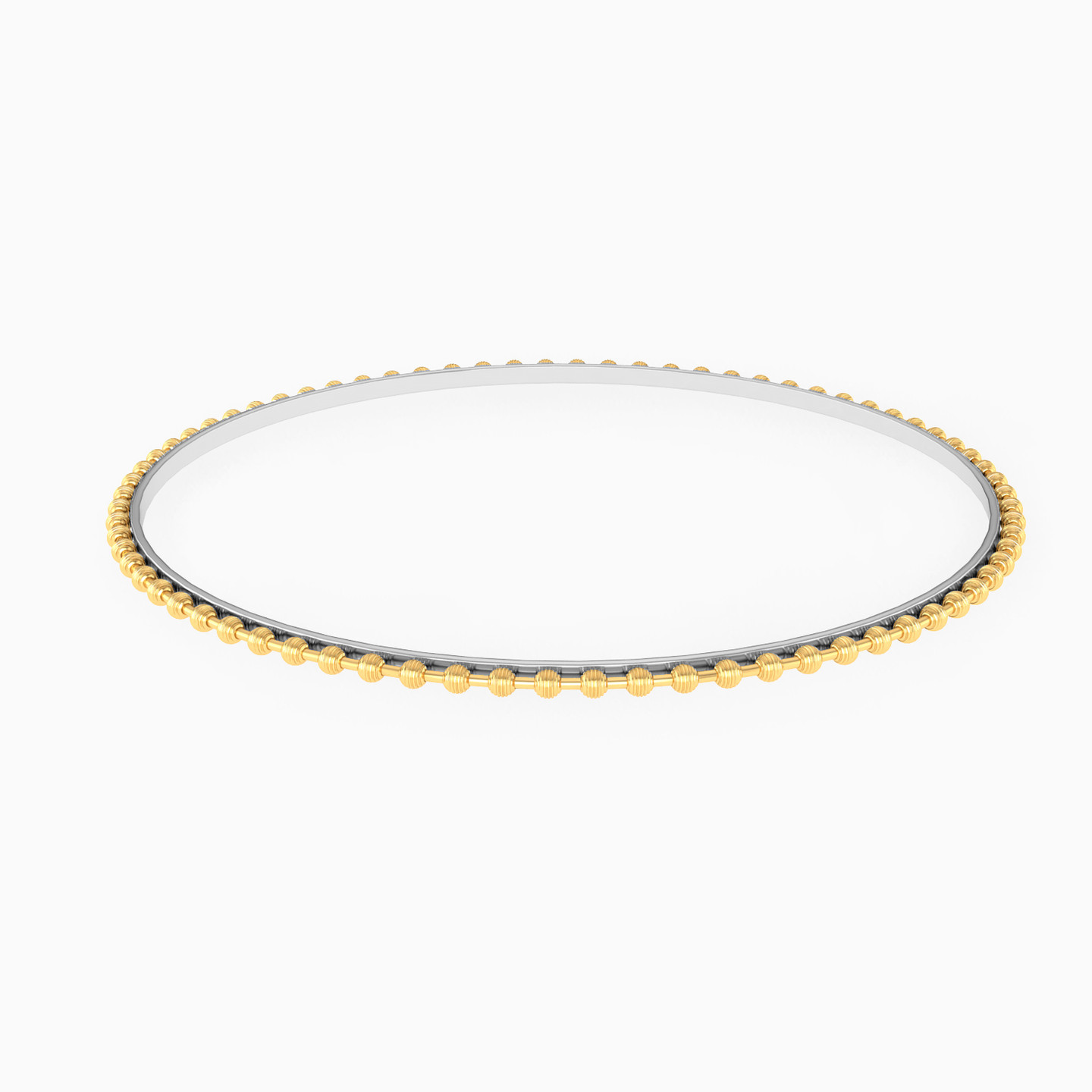 Kids Beaded Bangle Bracelet in 18K Gold - 2