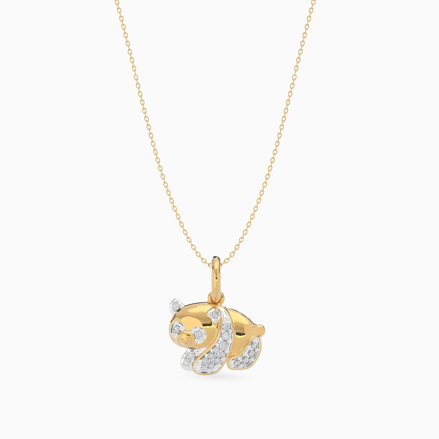 Kids Panda Diamonds Pendant in 18K Gold - 3 Kids Panda Diamonds Pendant in 18K Gold - 3
