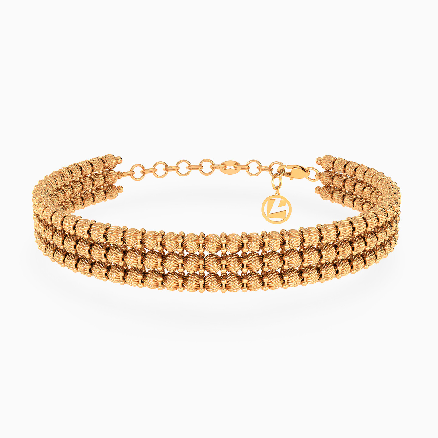 Beaded Half Set in 21K Gold (2 Pieces) - 2 Beaded Half Set in 21K Gold (2 Pieces) - 2