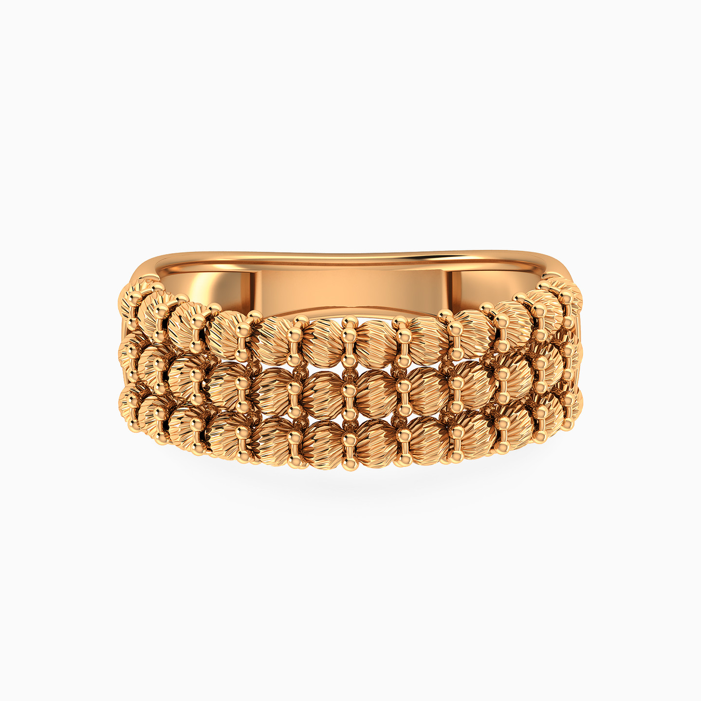 Beaded Half Set in 21K Gold (2 Pieces) - 3 Beaded Half Set in 21K Gold (2 Pieces) - 3