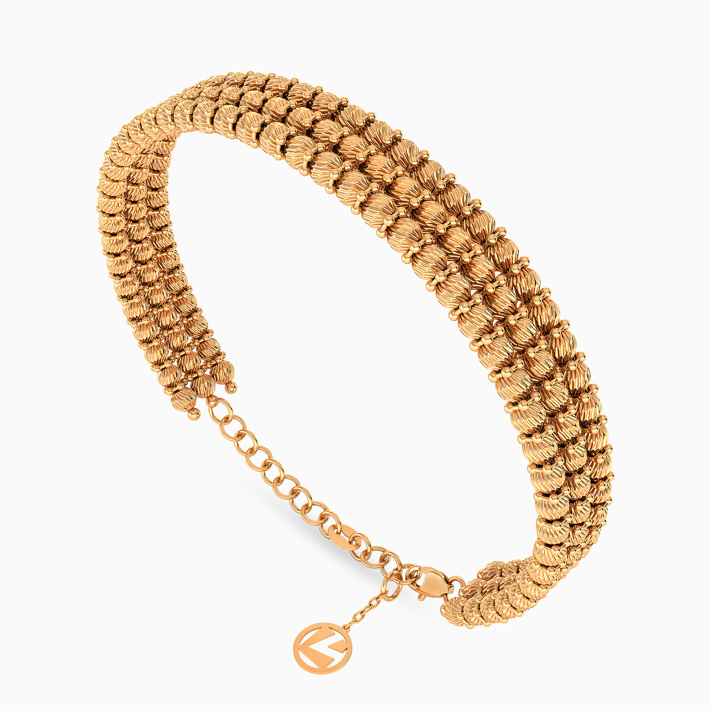 Beaded Half Set in 21K Gold (2 Pieces) - 4 Beaded Half Set in 21K Gold (2 Pieces) - 4