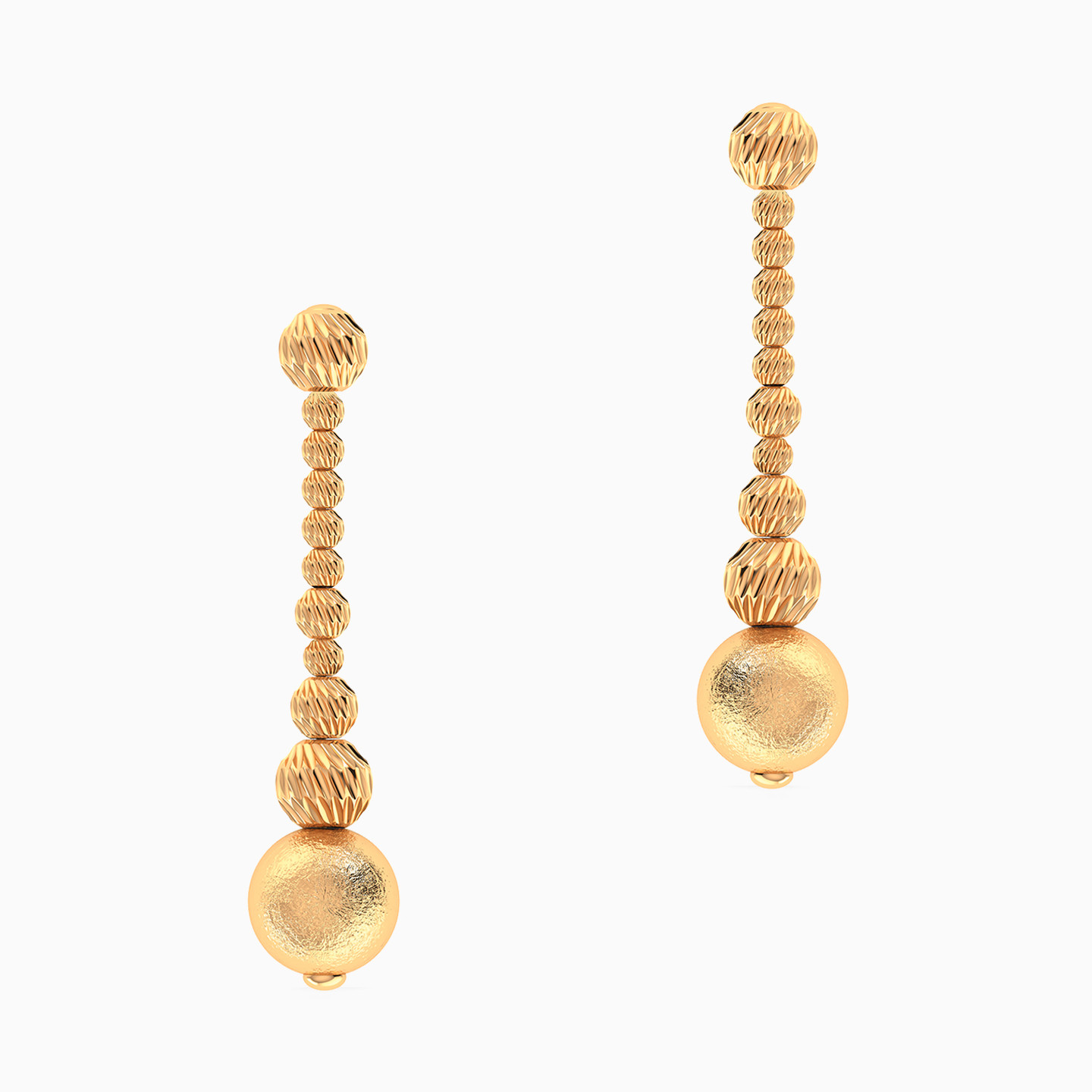 Beaded Drop Earrings in 21K Gold Beaded Drop Earrings in 21K Gold