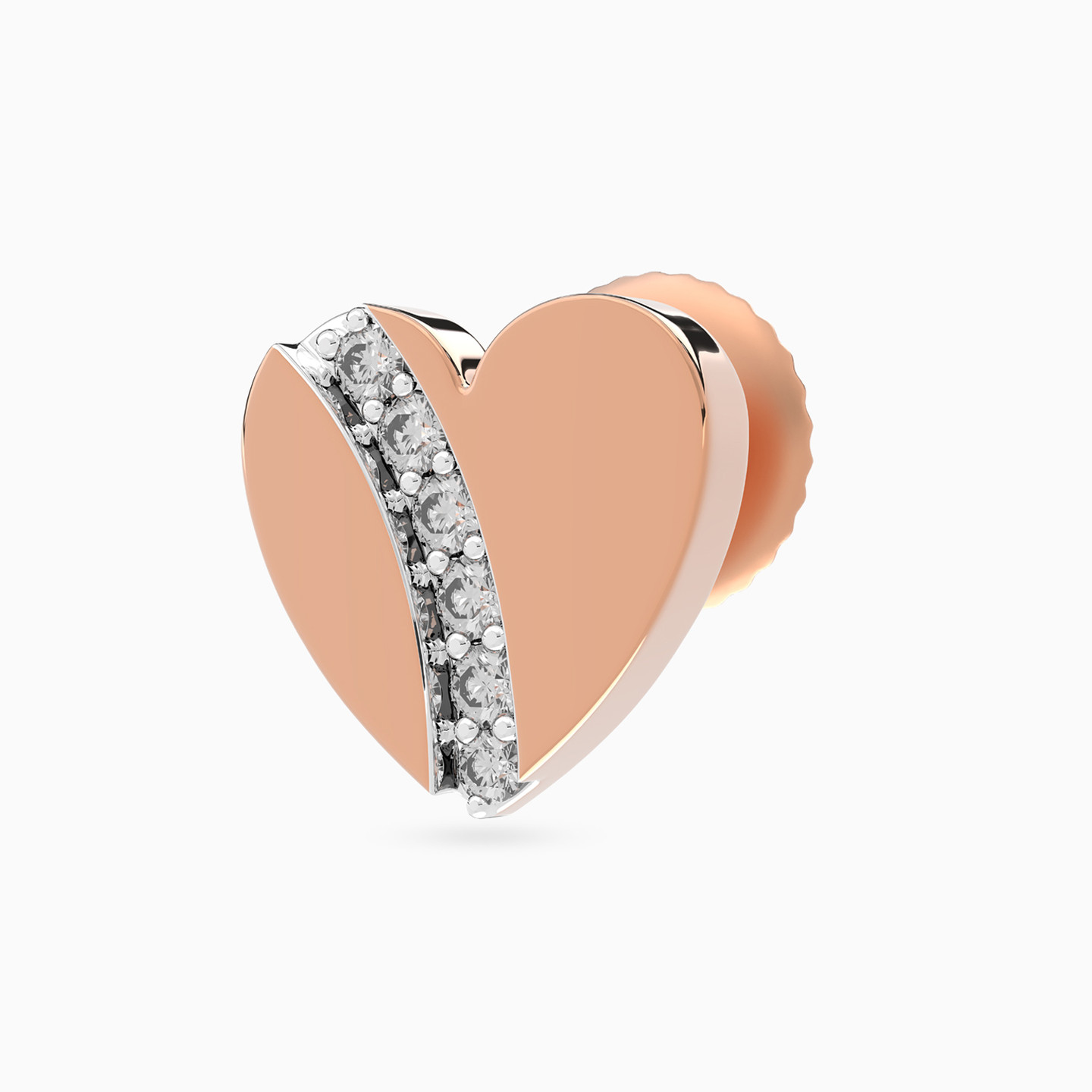 Kids Heart Diamond Stud Earrings in 18K Gold - 3 Kids Heart Diamond Stud Earrings in 18K Gold - 3
