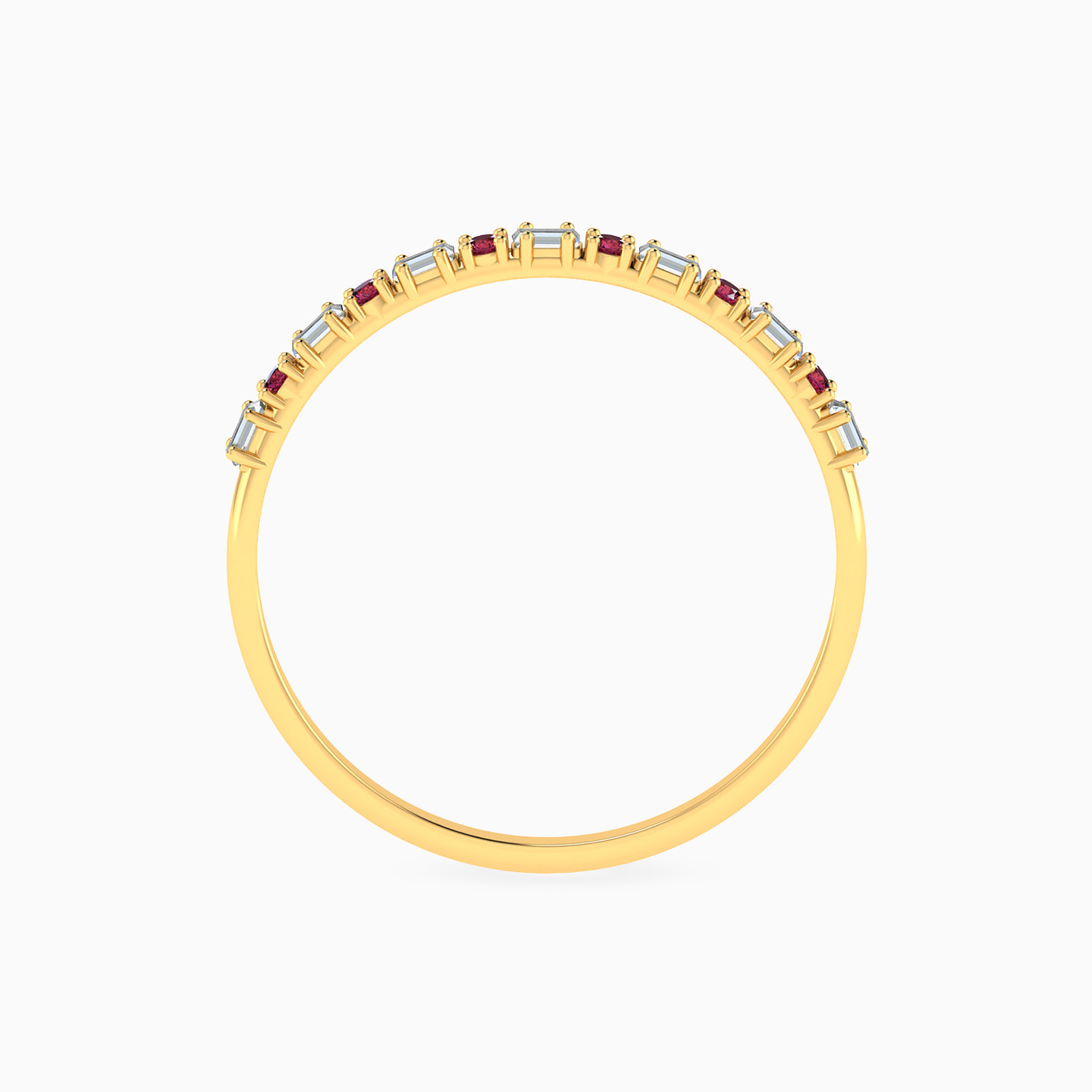 خاتم ستيتمنت ذهب عيار 18 قيراط أشكال متعددة مزين بالأحجار الملونة - 4 خاتم ستيتمنت ذهب عيار 18 قيراط أشكال متعددة مزين بالأحجار الملونة - 4