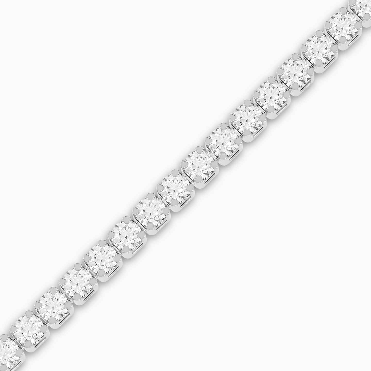 أسورة تنس ذهب عيار 18 قيراط مزينة بالألماس - 3 أسورة تنس ذهب عيار 18 قيراط مزينة بالألماس - 3