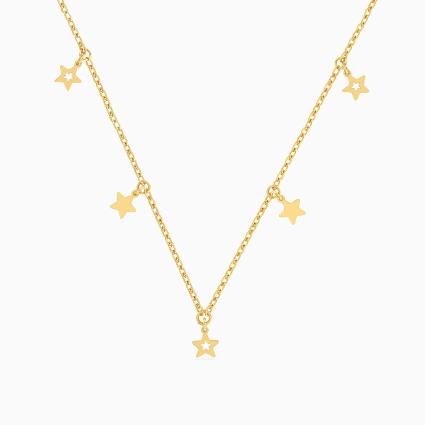 Star Chain Necklace in 18K Gold - 2 Star Chain Necklace in 18K Gold - 2