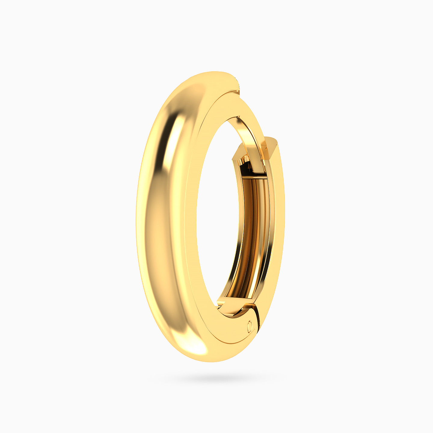 Circle Shaped Hoop Earring in 18K Gold - 1 Piece - 3 Circle Shaped Hoop Earring in 18K Gold - 1 Piece - 3