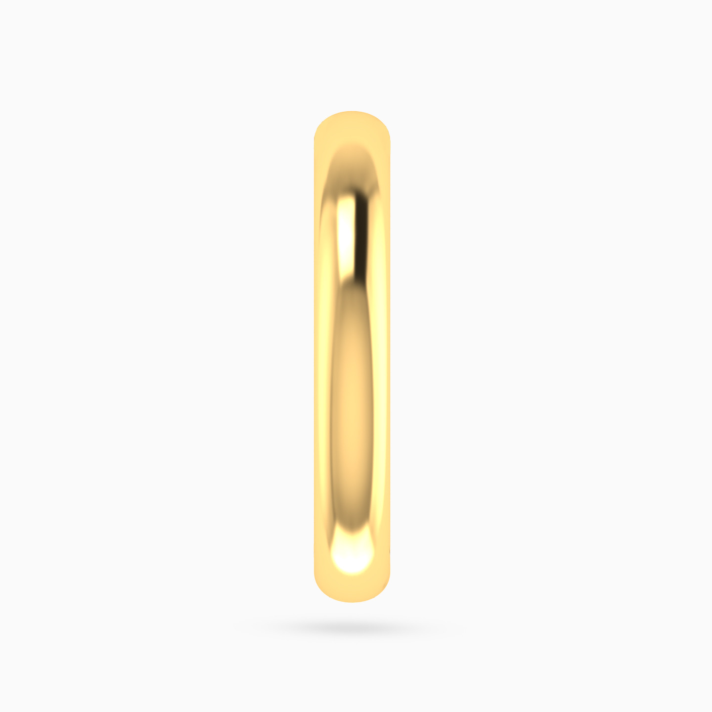 Circle Shaped Hoop Earring in 18K Gold - 1 Piece - 4 Circle Shaped Hoop Earring in 18K Gold - 1 Piece - 4