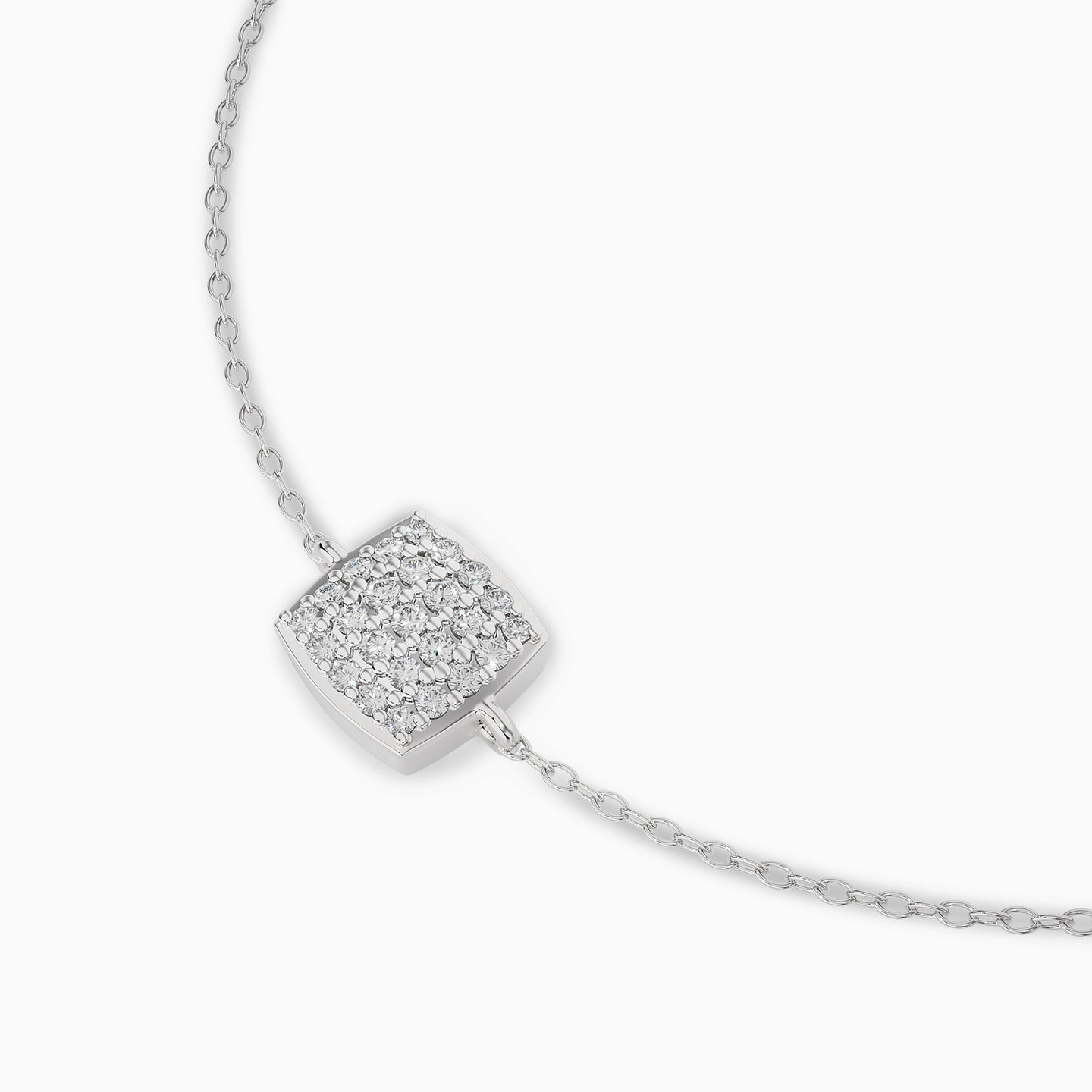Square Diamond Chain Bracelet in 18K Gold | L'azurde KSA