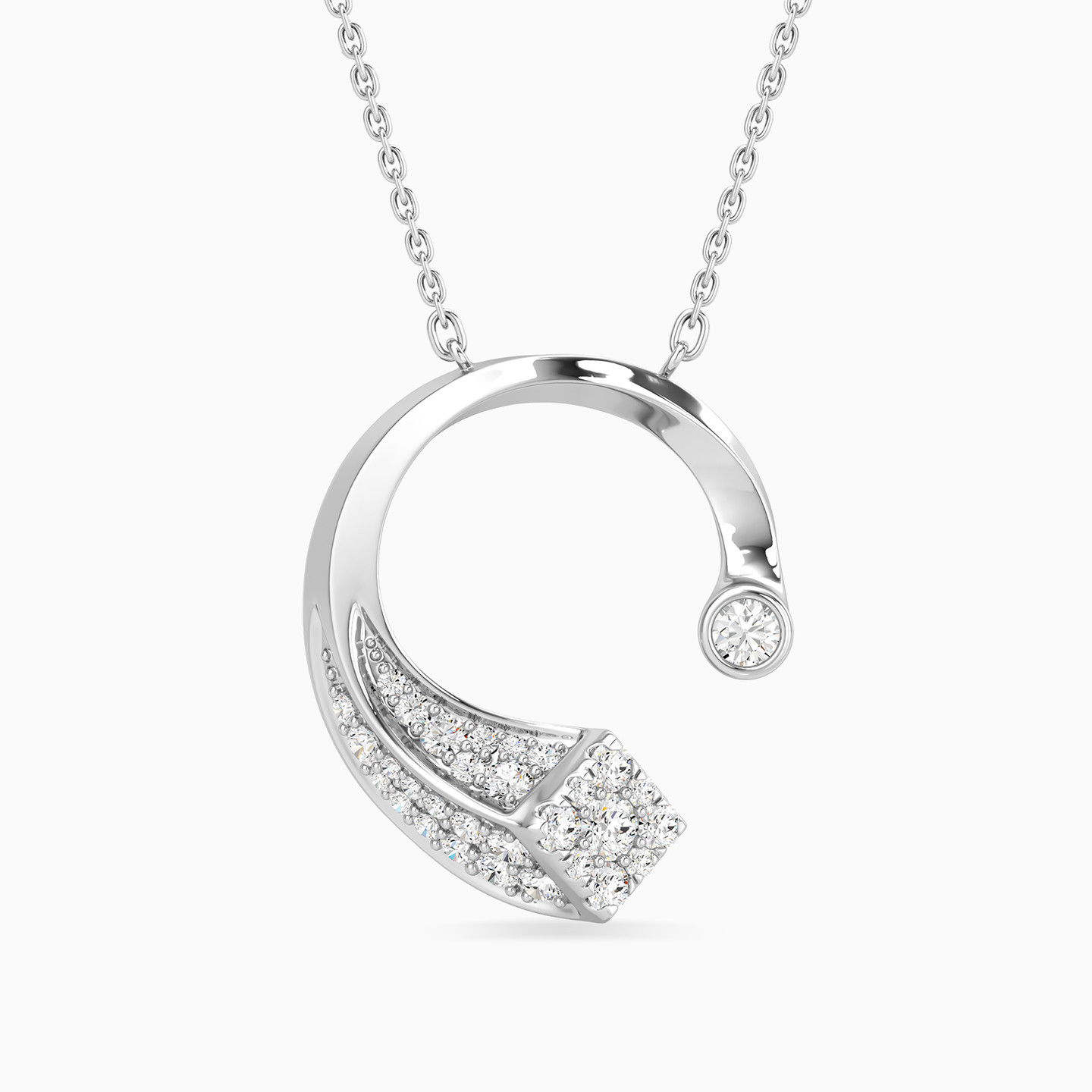 سلسلة ذهب قوس عيار 18 قيراط مزينة بالألماس سلسلة ذهب قوس عيار 18 قيراط مزينة بالألماس