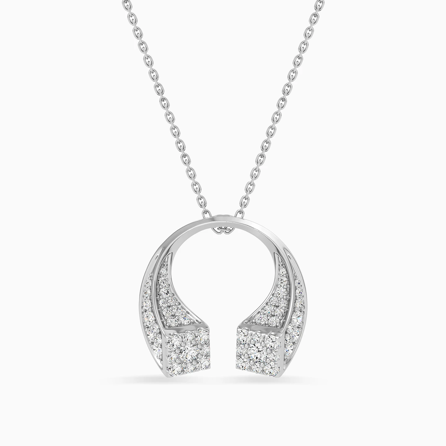 Arc Diamond Necklace in 18K Gold - 3 Arc Diamond Necklace in 18K Gold - 3