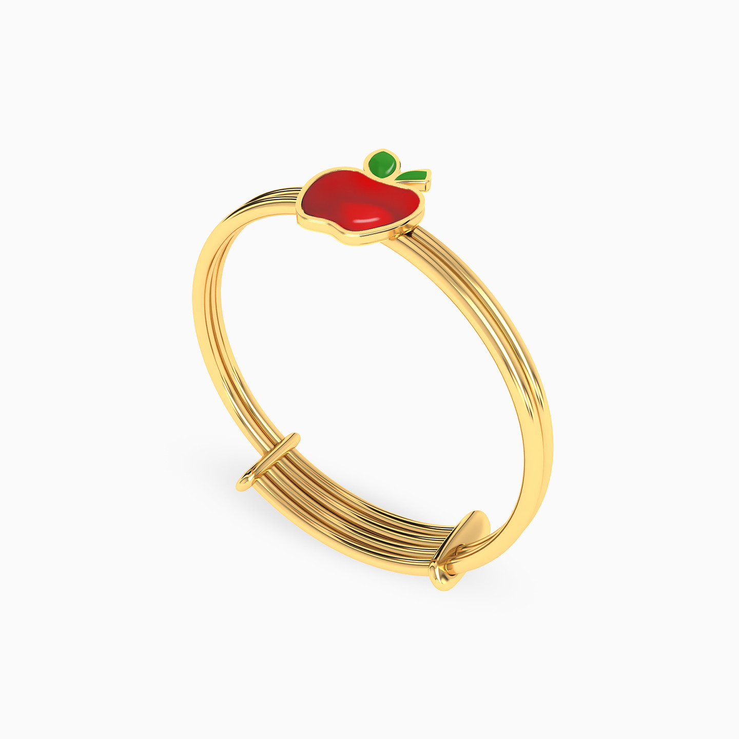 خاتم ذهب تفاحة عيار 18 قيراط للأطفال - 2 خاتم ذهب تفاحة عيار 18 قيراط للأطفال - 2