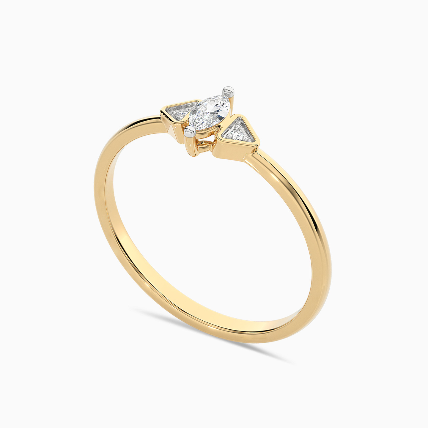 Marquise Diamond Ring in 18K Gold - 2