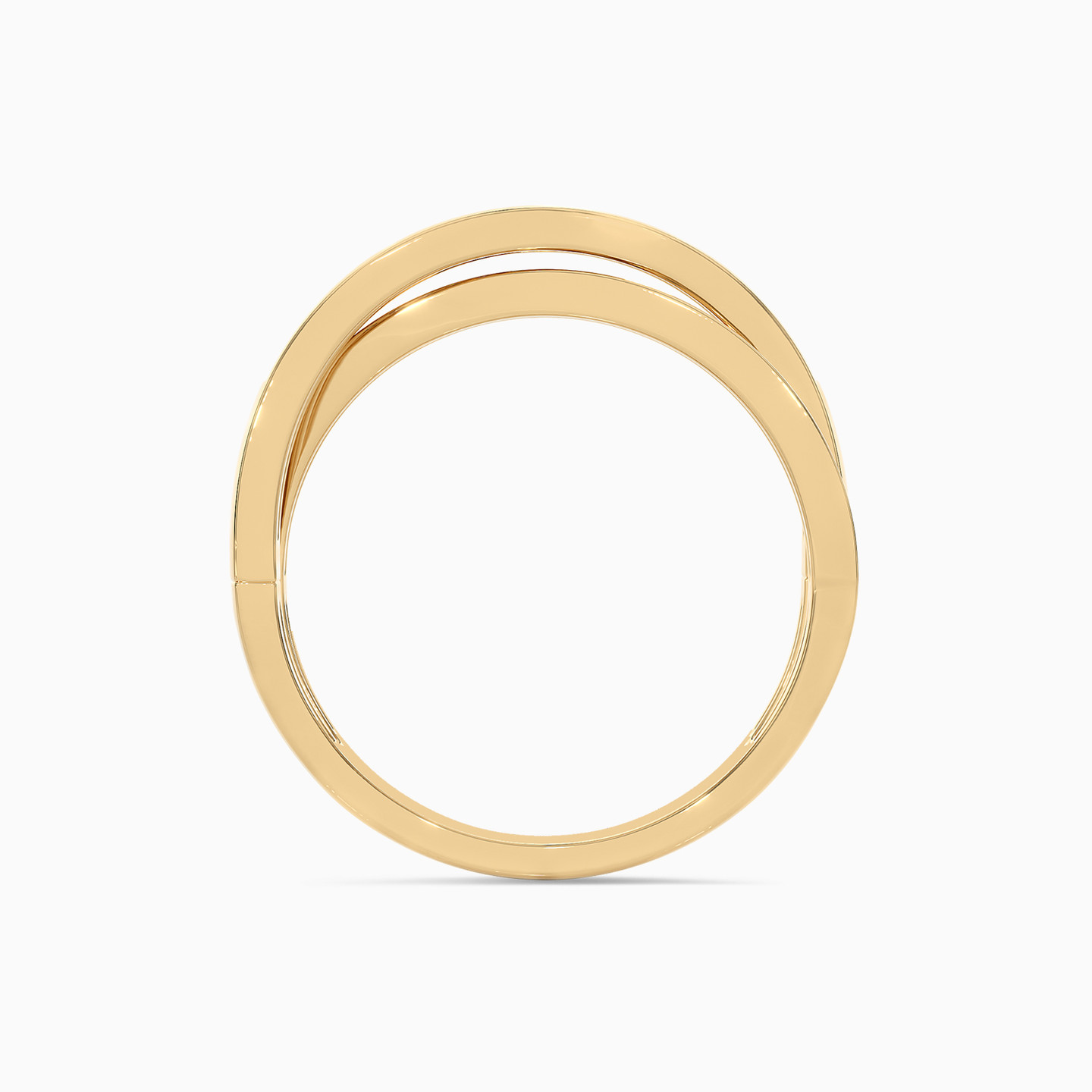 X-Shaped Diamond Statement Ring in 18K Gold - 4