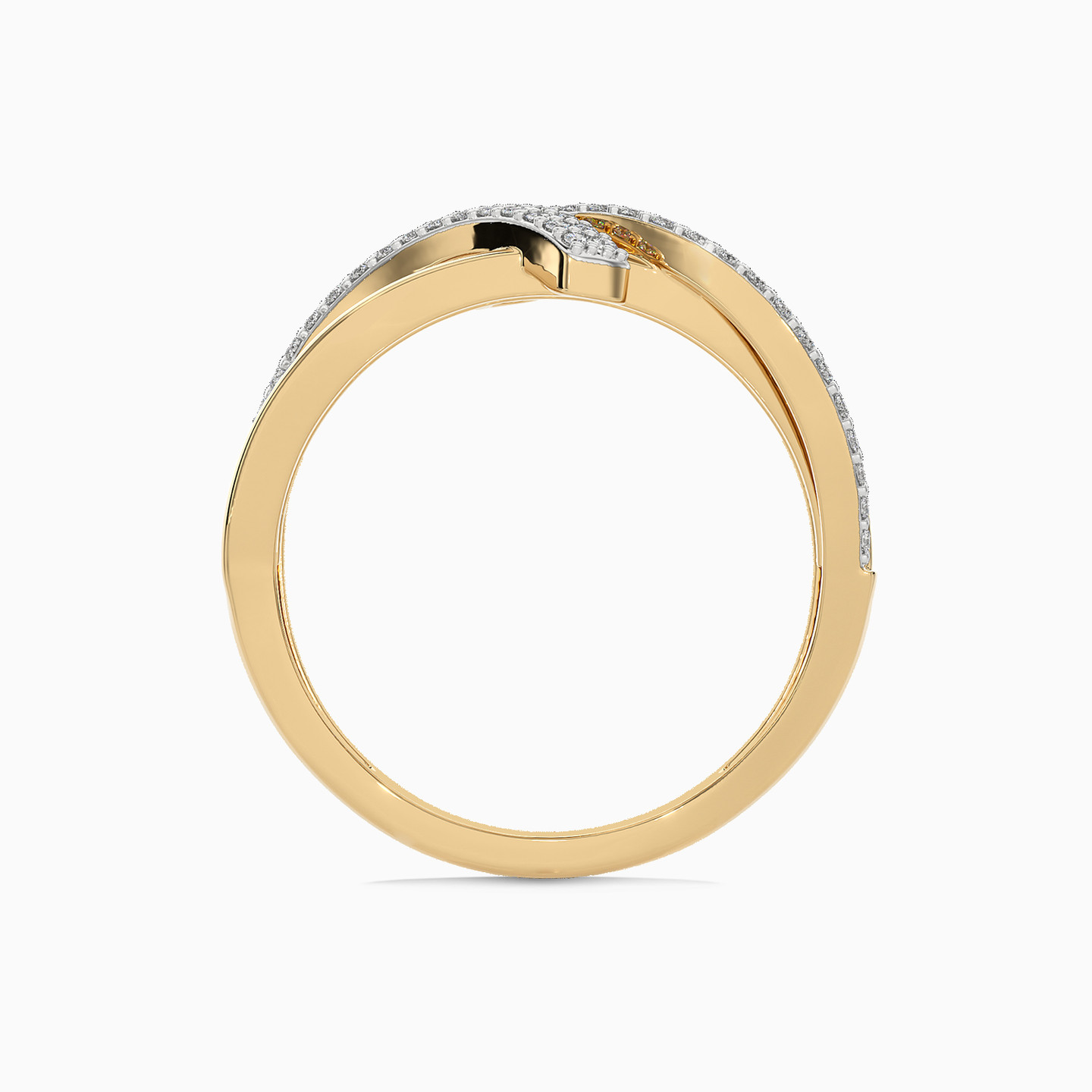 Crisscross Diamond Ring in 18K Gold - 4 Crisscross Diamond Ring in 18K Gold - 4