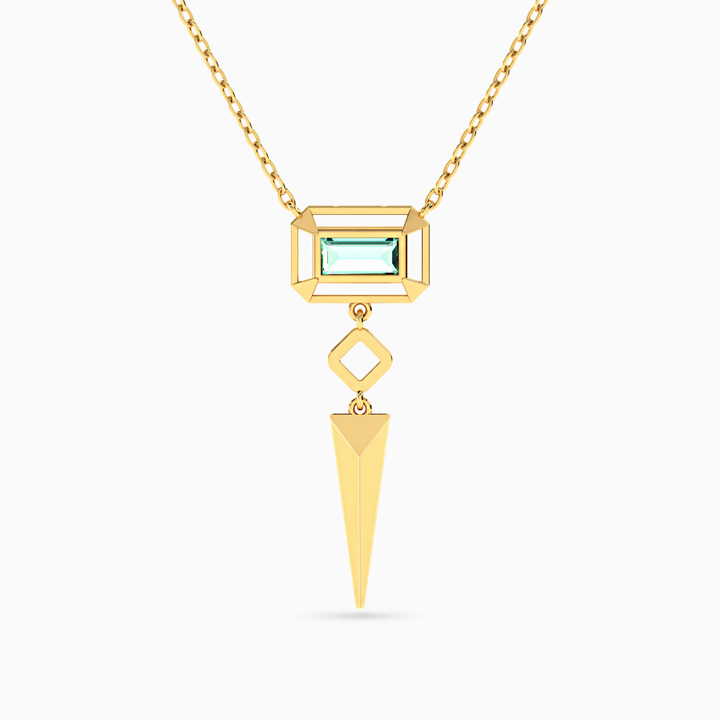 Dagger Colored Stones Necklace in 18K Gold Dagger Colored Stones Necklace in 18K Gold