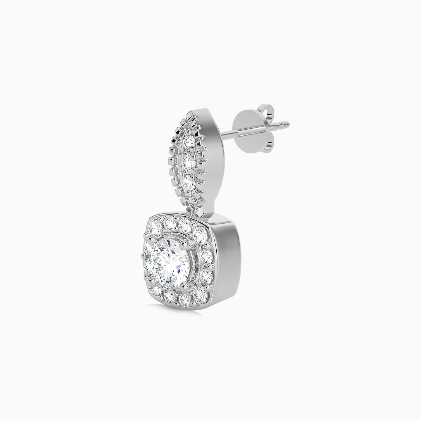 Square Diamond Stud Earrings in 18K Gold - 5 Square Diamond Stud Earrings in 18K Gold - 5