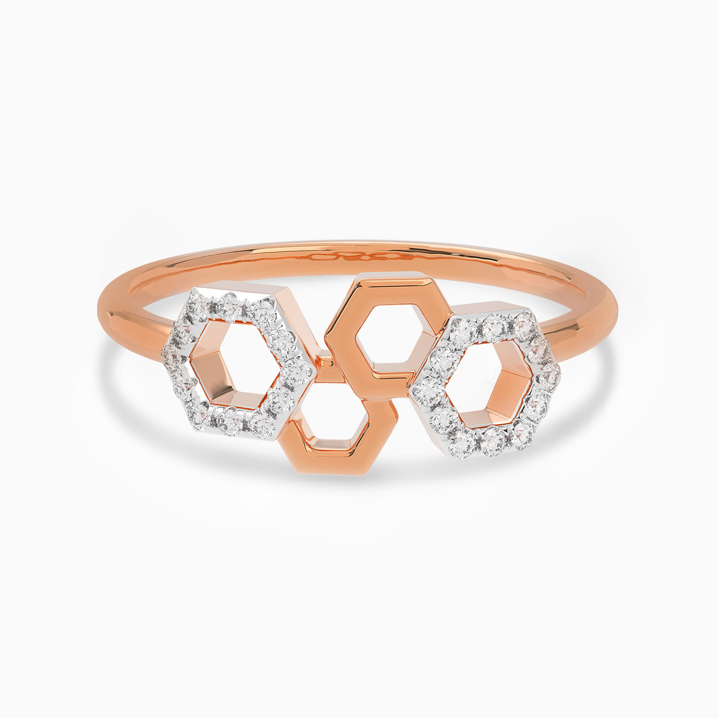 Hexagon Diamond Ring in 18K Gold Hexagon Diamond Ring in 18K Gold