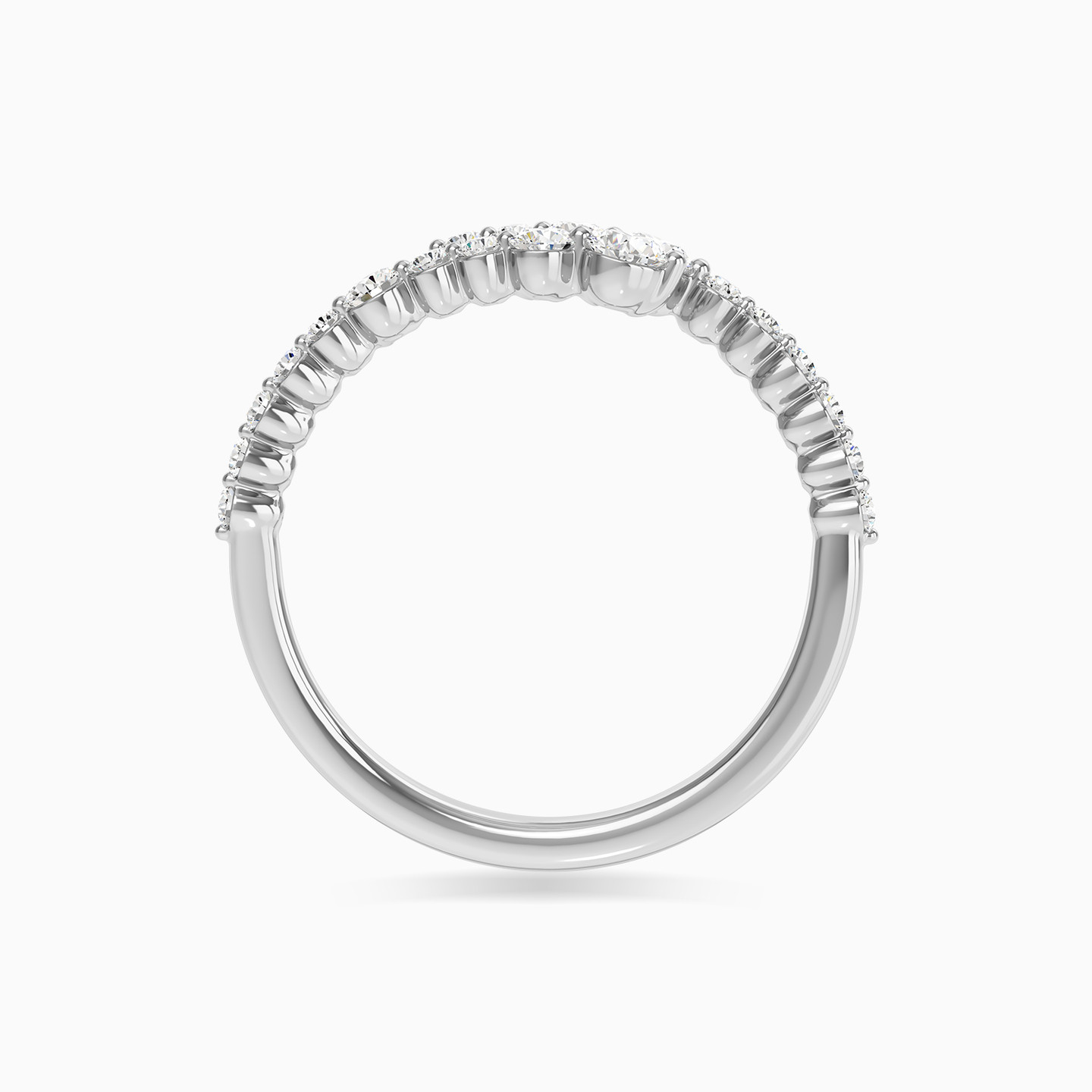 Slim Diamond Two Headed Ring in 18K Gold - 5 Slim Diamond Two Headed Ring in 18K Gold - 5