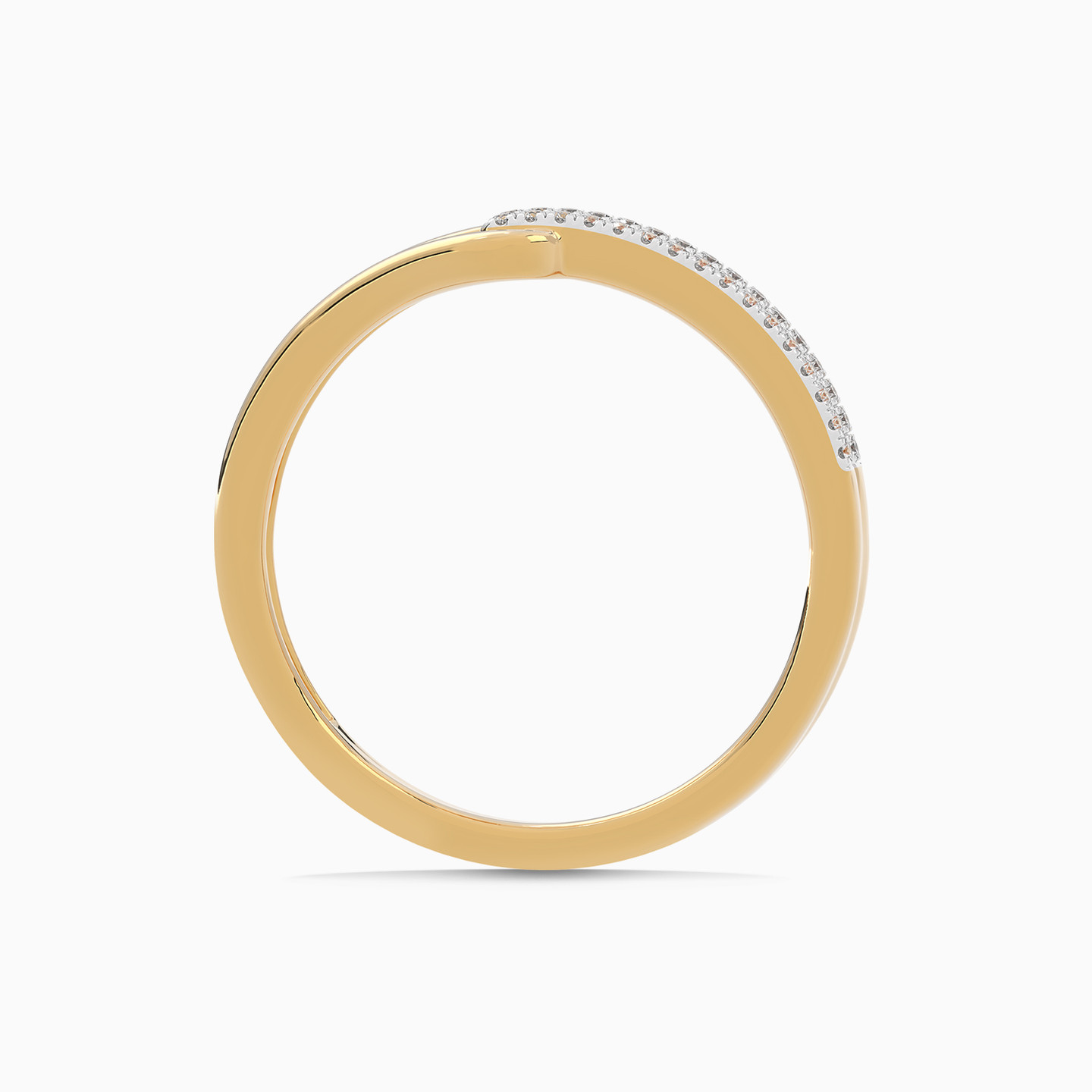 Link Diamond Ring in 18K Gold - 3 Link Diamond Ring in 18K Gold - 3