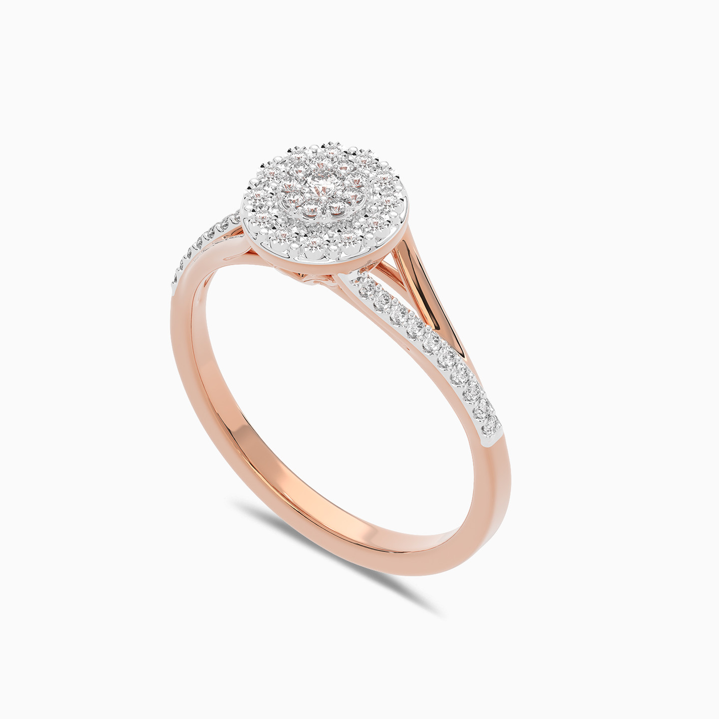 خاتم ذهب دائرة عيار 18 قيراط مزين بالألماس - 7 خاتم ذهب دائرة عيار 18 قيراط مزين بالألماس - 7