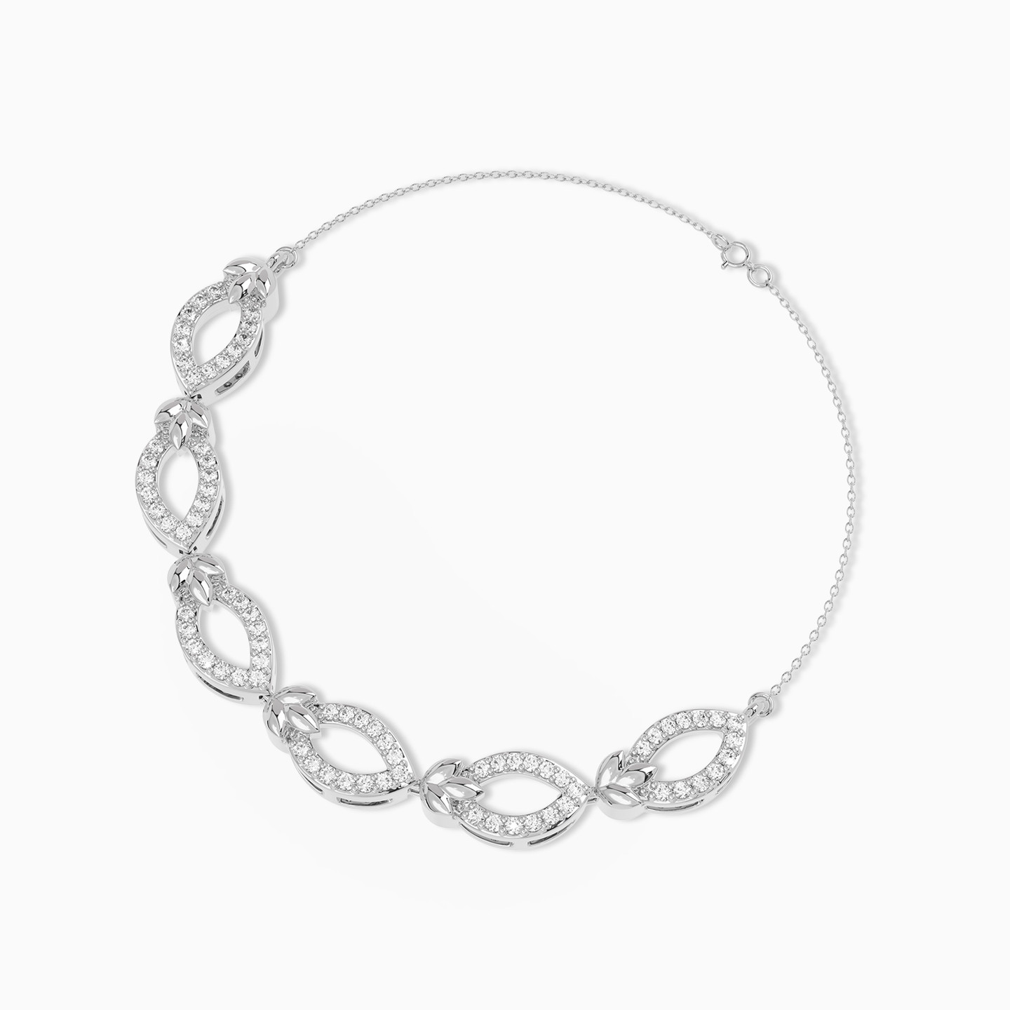 Oval Diamond Chain Bracelet in 18K Gold - 2