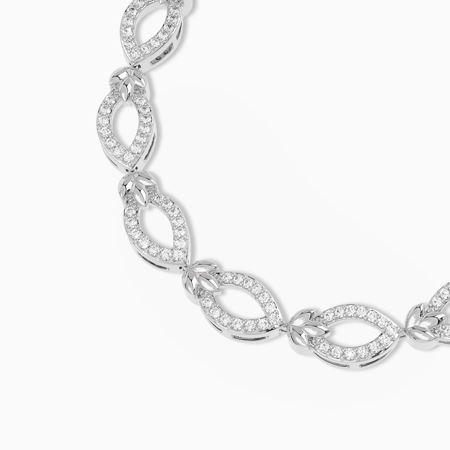 Oval Diamond Chain Bracelet in 18K Gold - 3