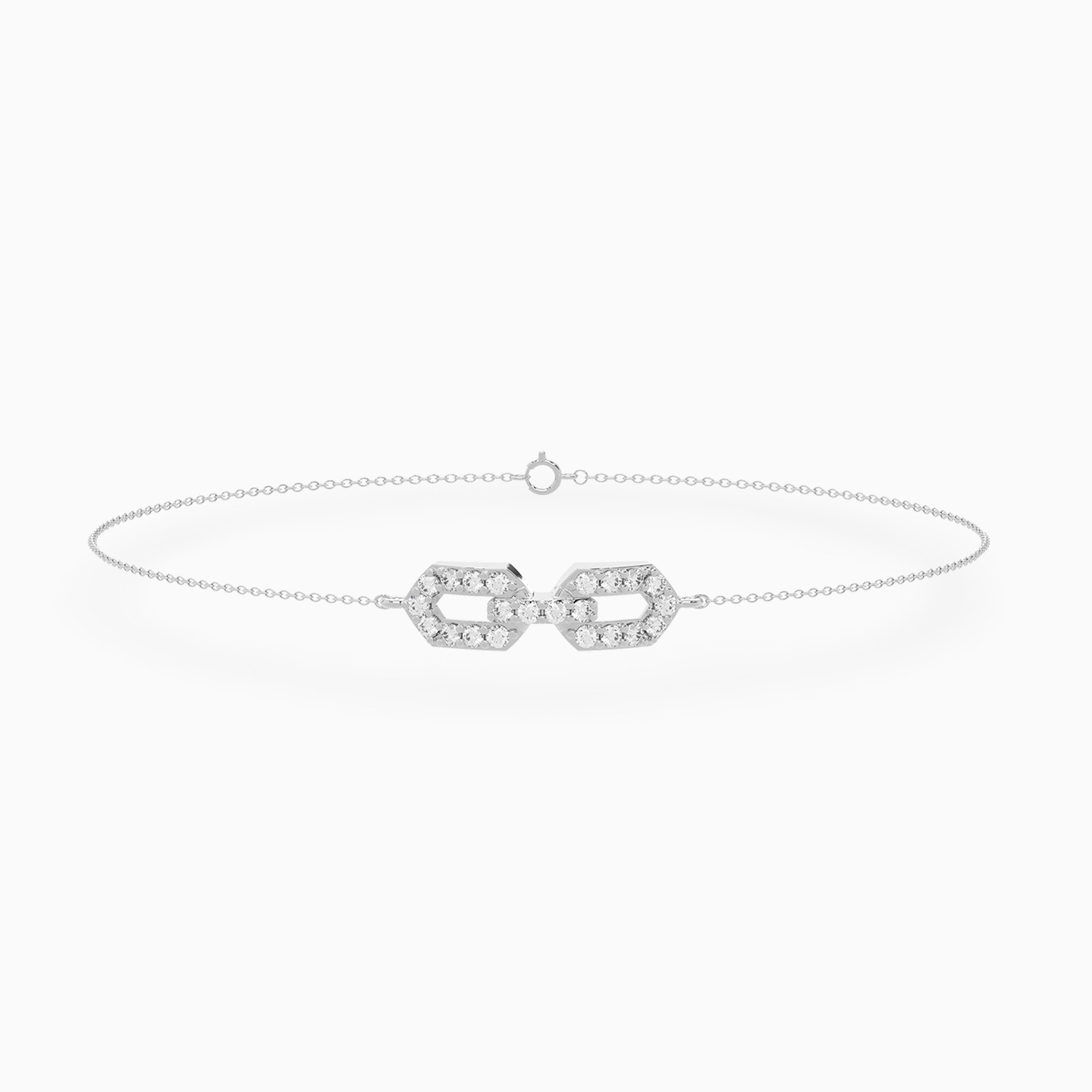 Oval Diamond Chain Bracelet in 18K Gold - 2 Oval Diamond Chain Bracelet in 18K Gold - 2
