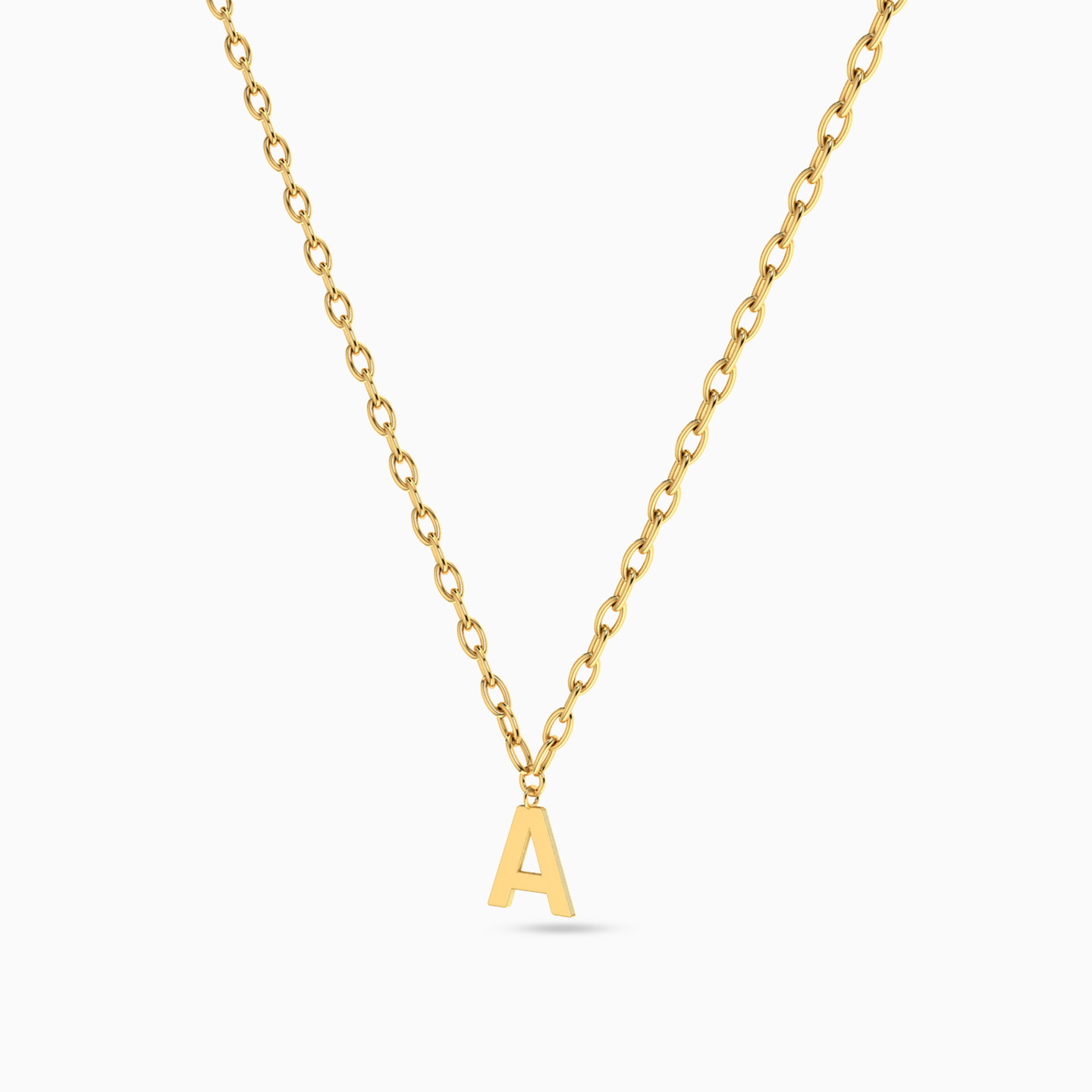 Kids Letter A Necklace in 18K Gold - 3 Kids Letter A Necklace in 18K Gold - 3