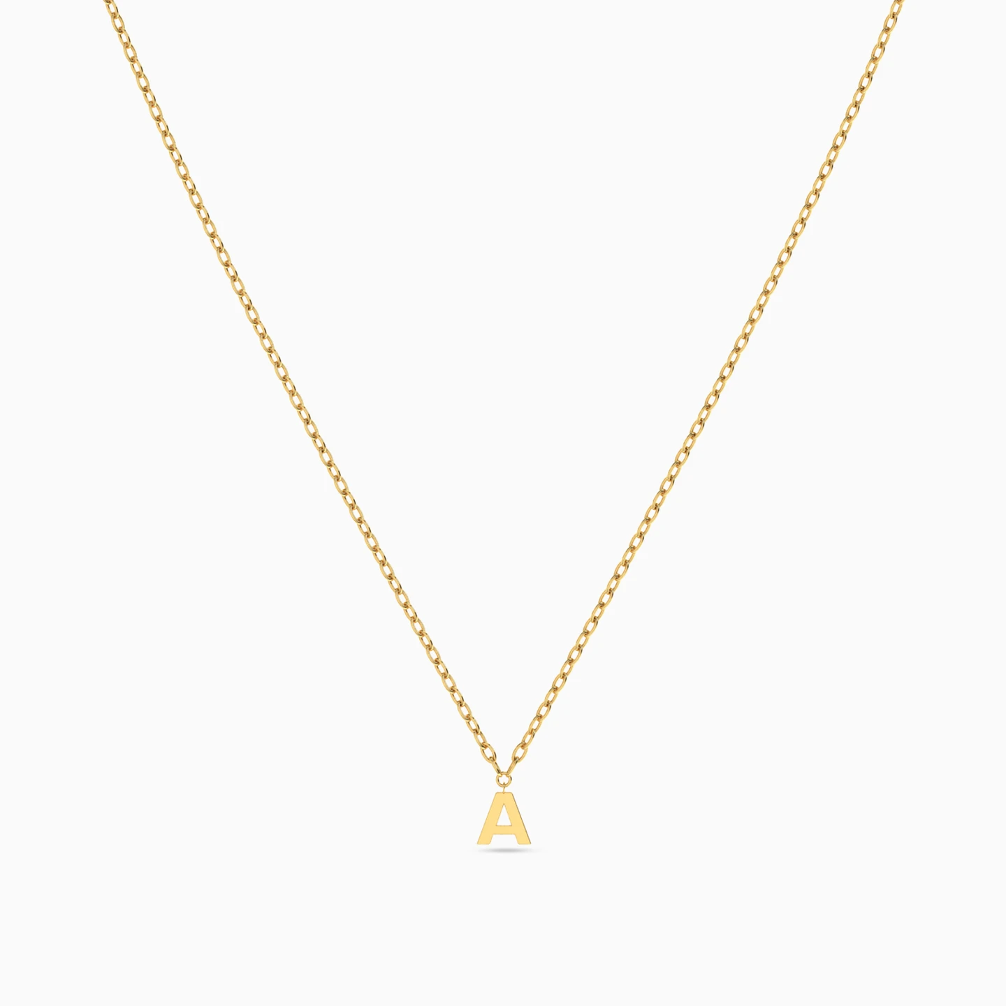 Kids Letter A Necklace in 18K Gold - 4 Kids Letter A Necklace in 18K Gold - 4