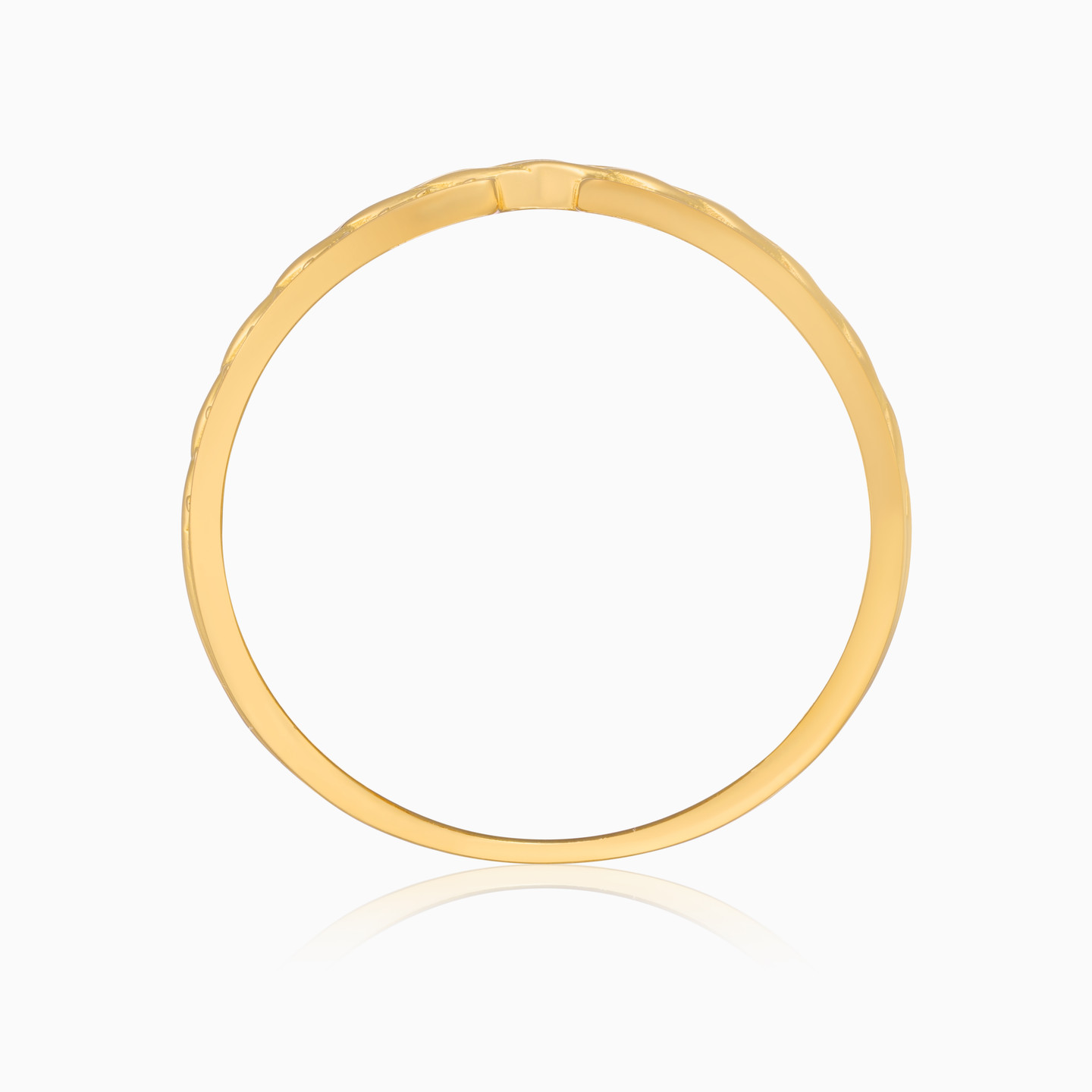 Links Cubic Zirconia Ring in 21K Gold - 3 Links Cubic Zirconia Ring in 21K Gold - 3