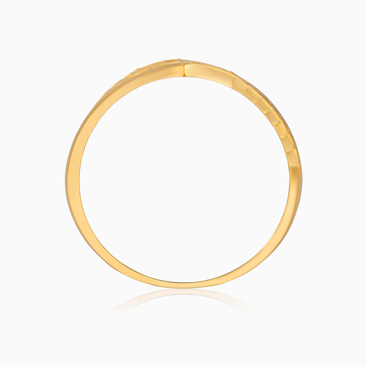 Links Cubic Zirconia Ring in 21K Gold - 4 Links Cubic Zirconia Ring in 21K Gold - 4