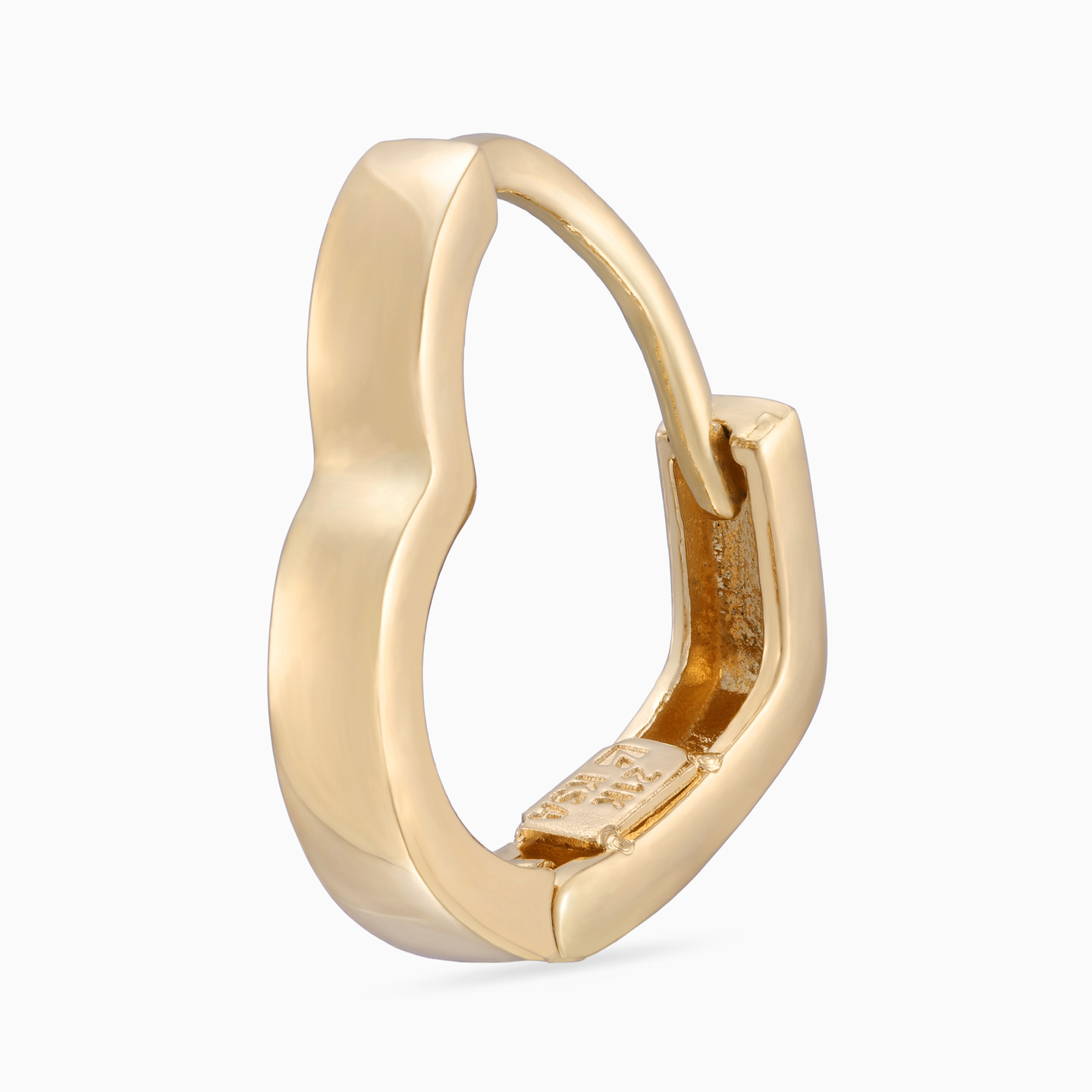 Textured Hoop Earrings in 21K Gold - 4 Textured Hoop Earrings in 21K Gold - 4