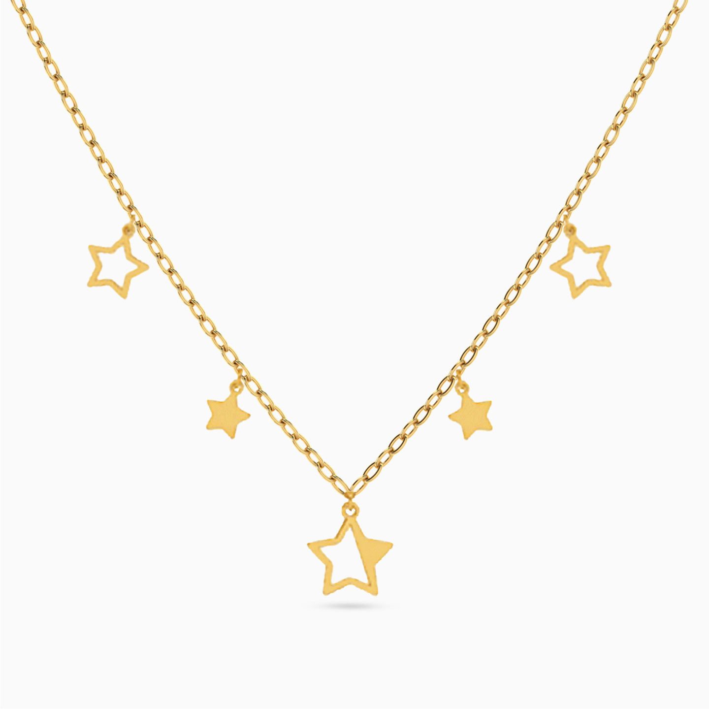 Star Chain Necklace in 18K Gold - 2 Star Chain Necklace in 18K Gold - 2