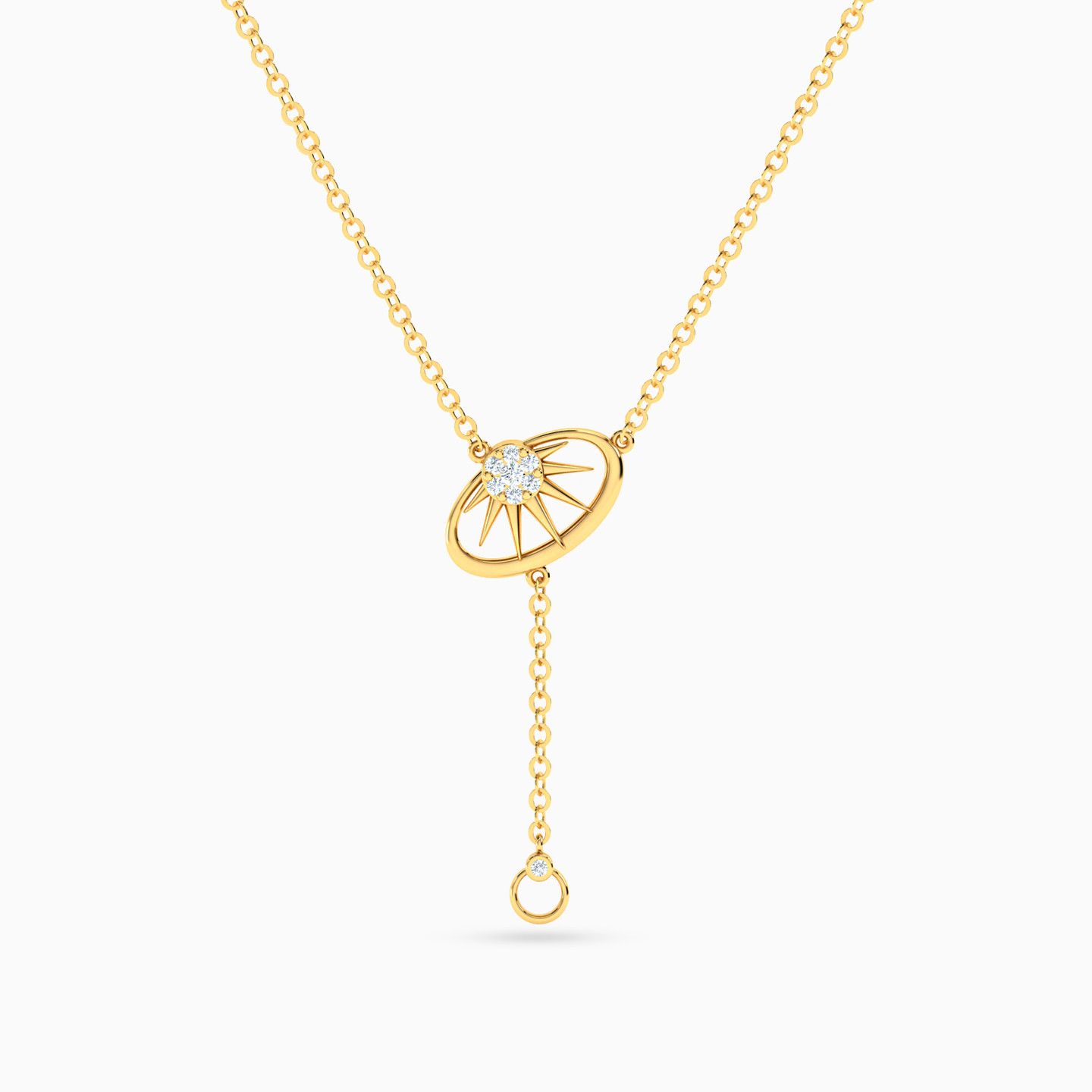 Oval Diamond Necklace in 18K Gold Oval Diamond Necklace in 18K Gold