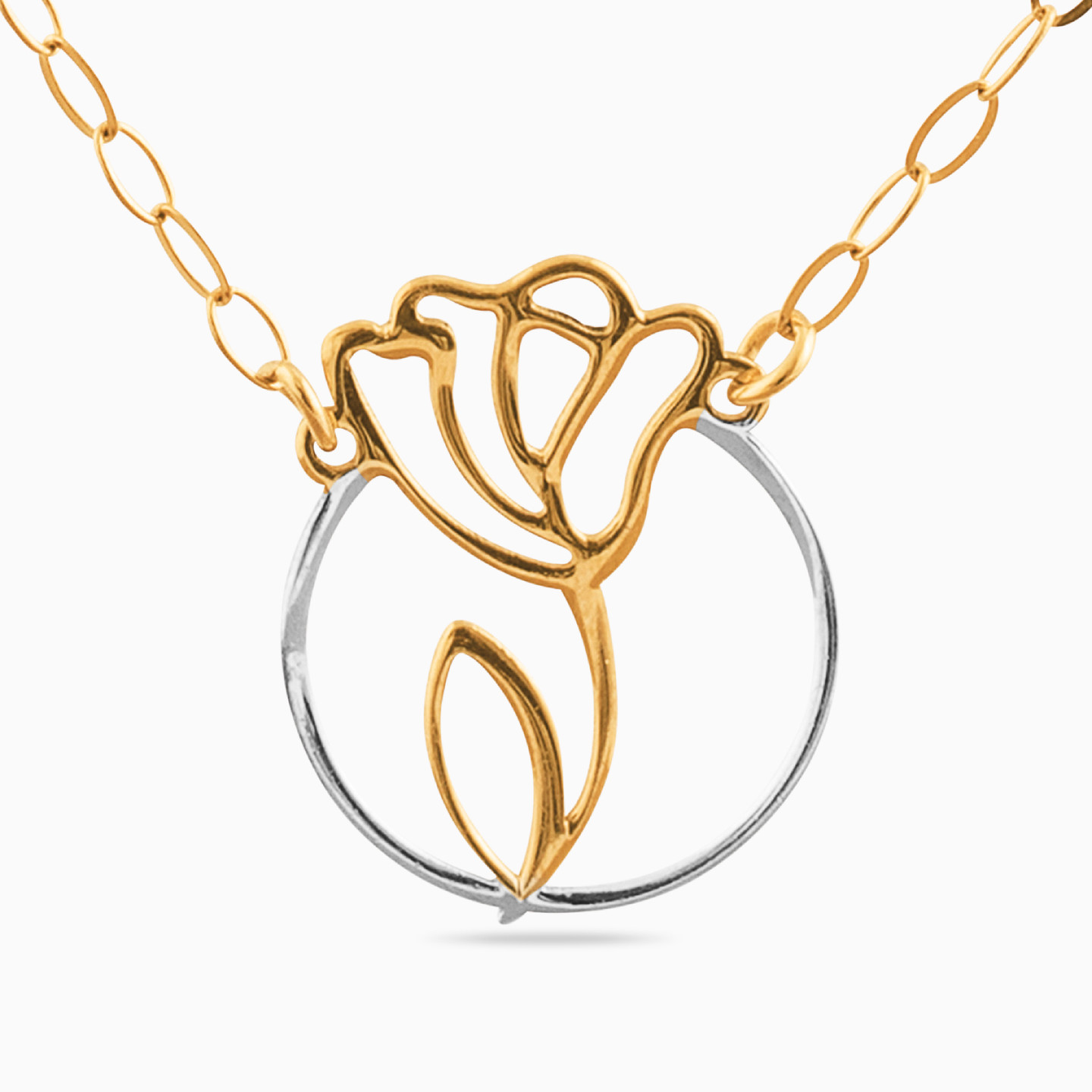 Kids Rose Necklace In 18K Gold Kids Rose Necklace In 18K Gold