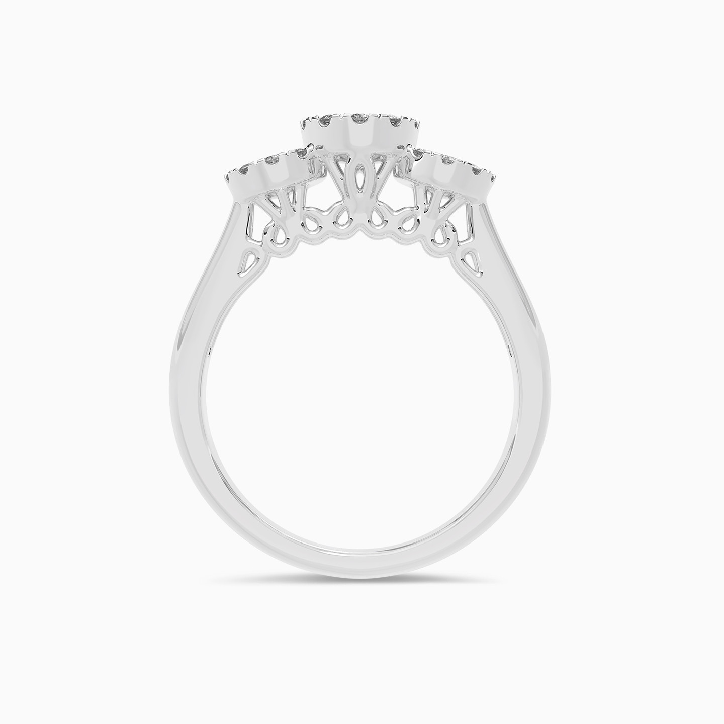 خاتم ذهب دائرة عيار 18 قيراط مزين بالألماس - 3 خاتم ذهب دائرة عيار 18 قيراط مزين بالألماس - 3