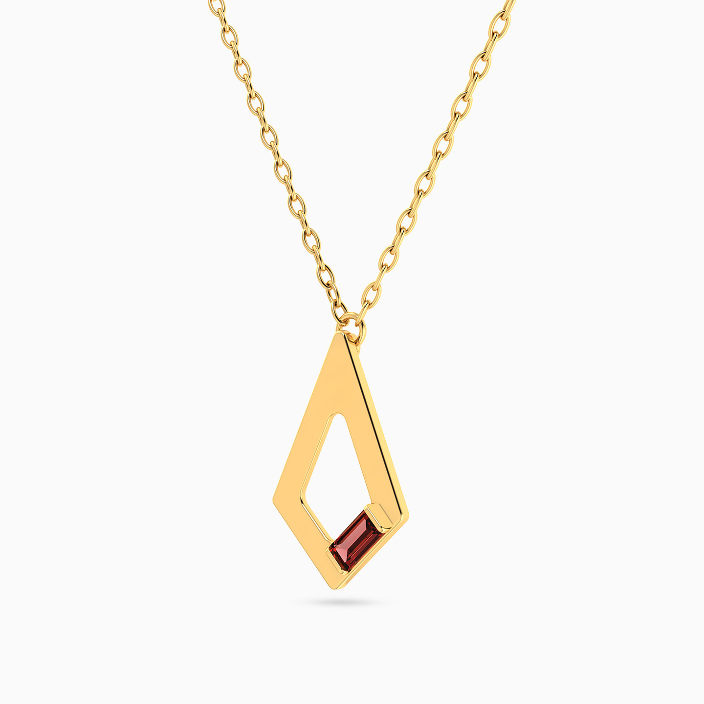 Kite Red Stone Necklace in 18K Gold - 2 Kite Red Stone Necklace in 18K Gold - 2