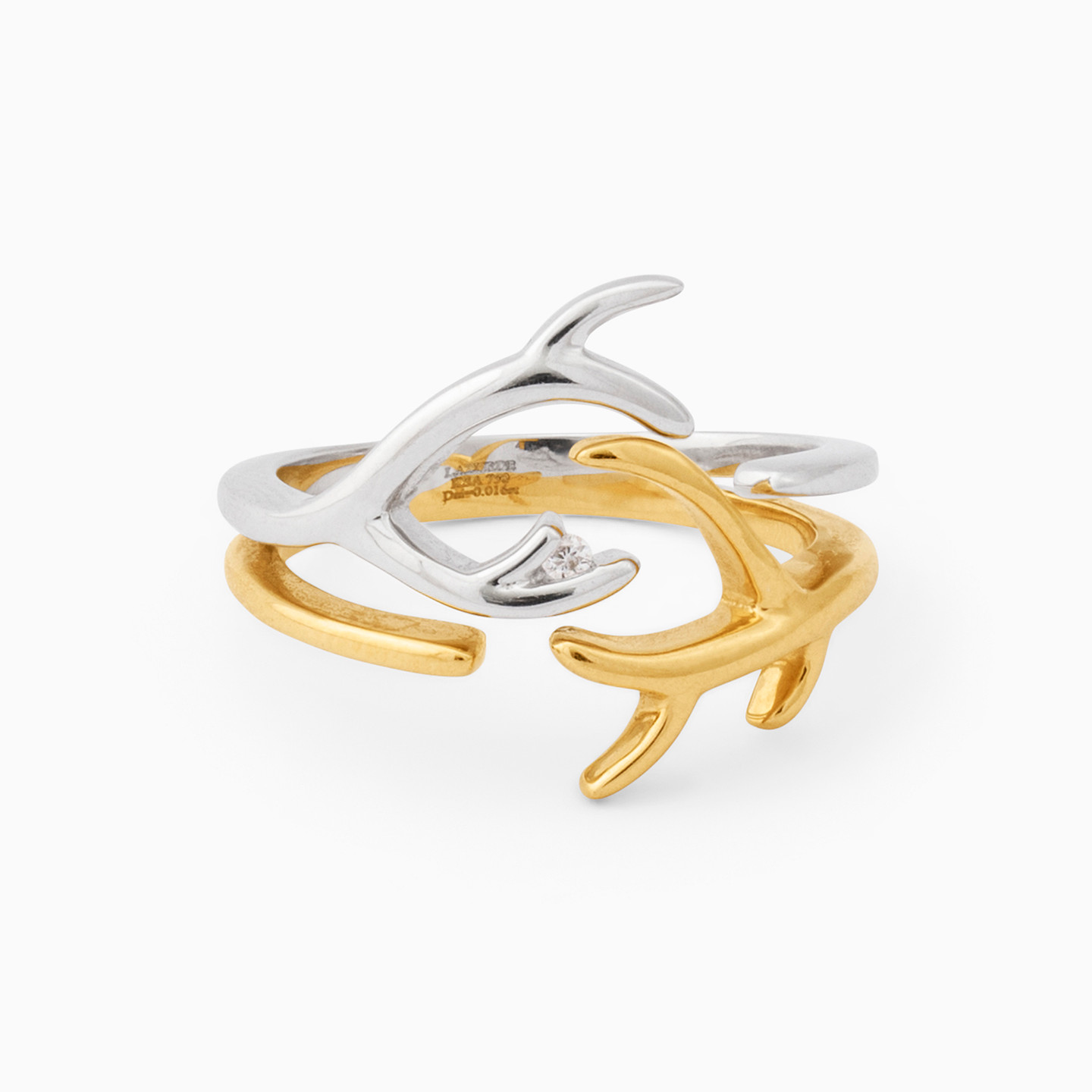 Branch Diamonds Ring in 18K Gold